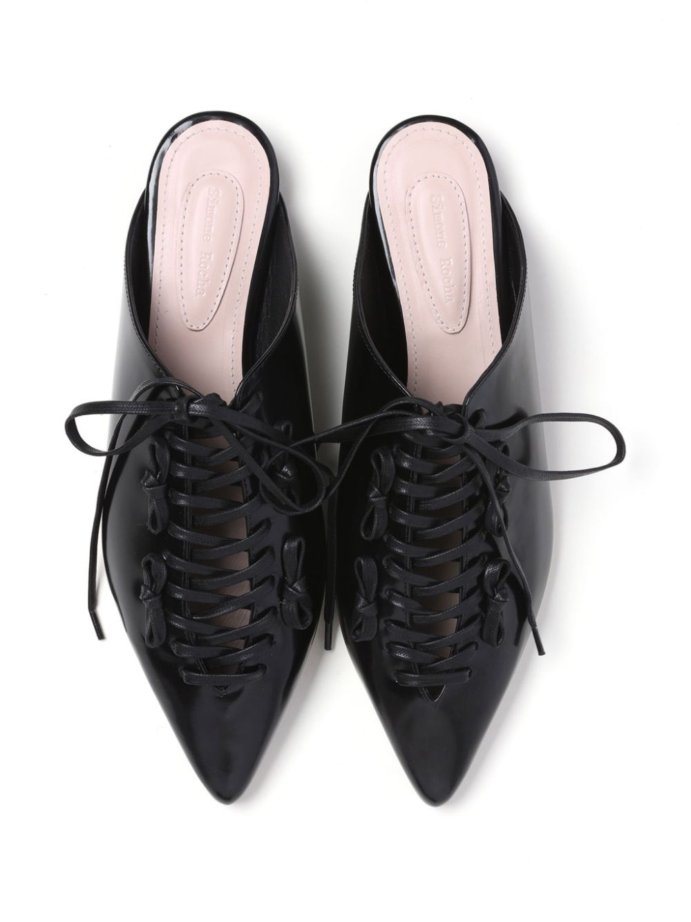 lace-up mules - 4