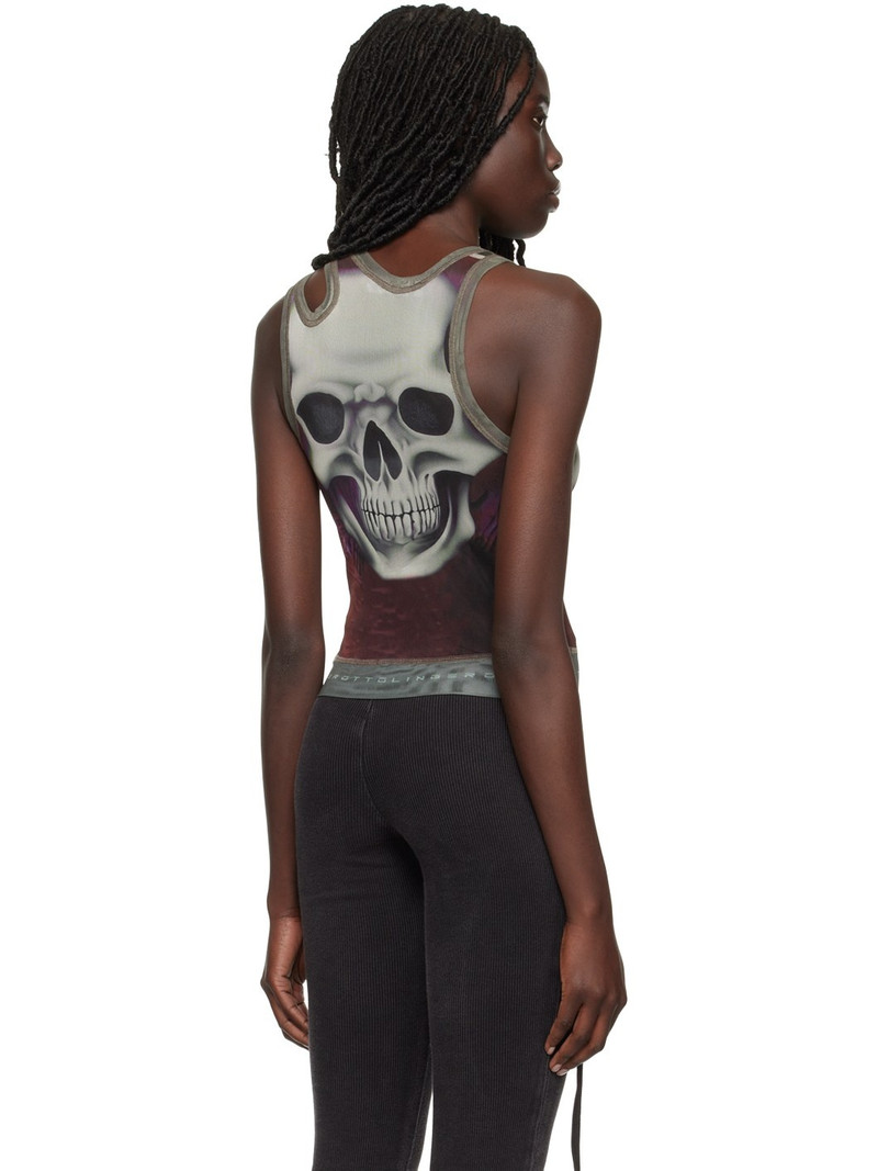 Khaki Printed Tank Top 3