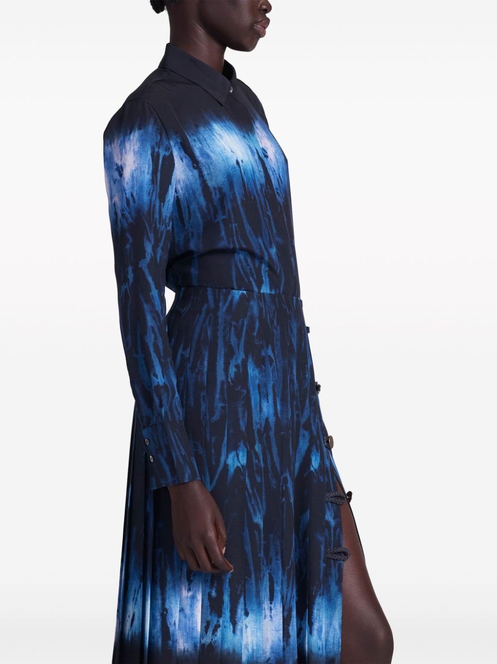 Chika Shibori-print silk shirt - 4
