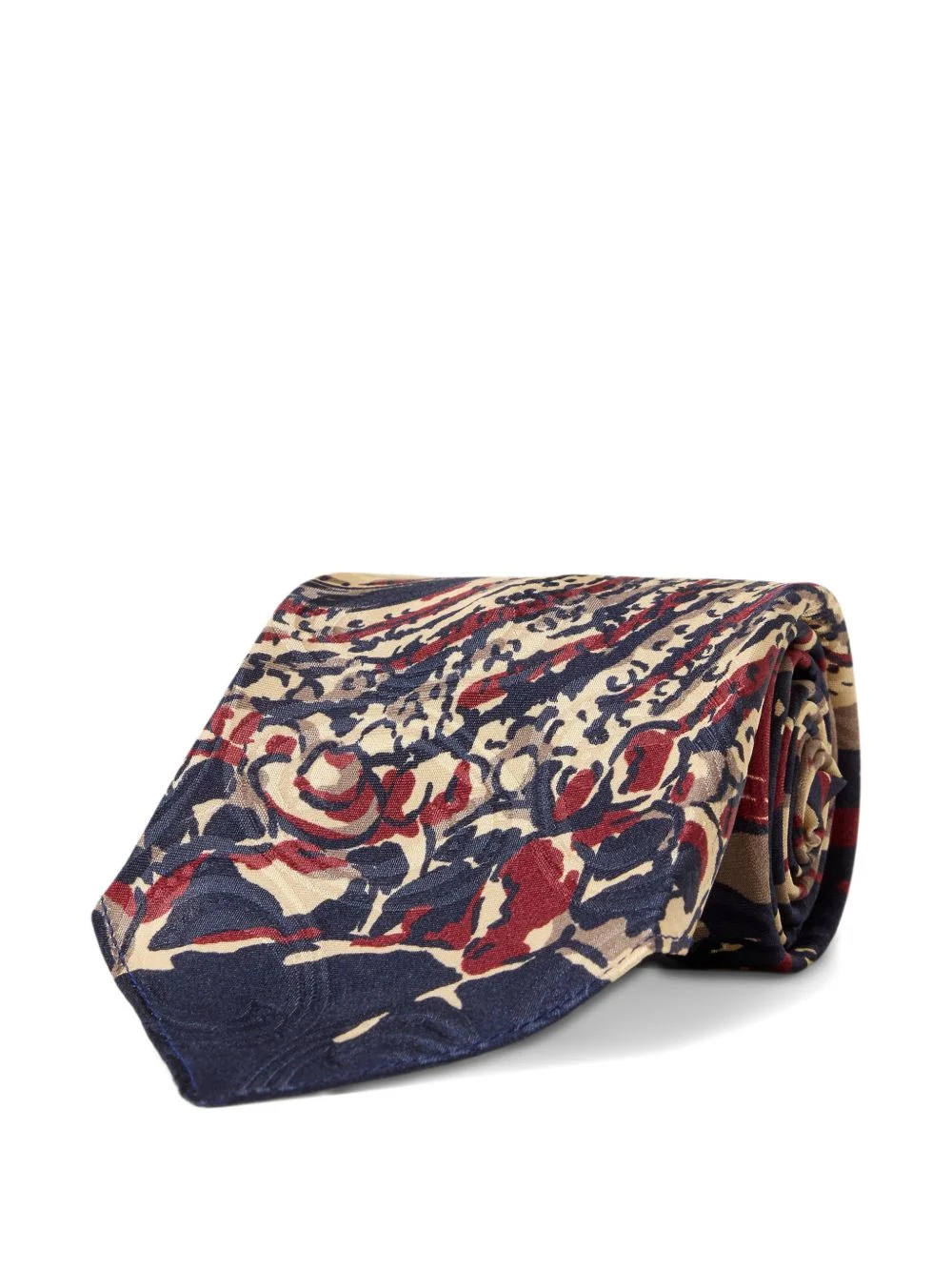 graphic-print silk tie - 1