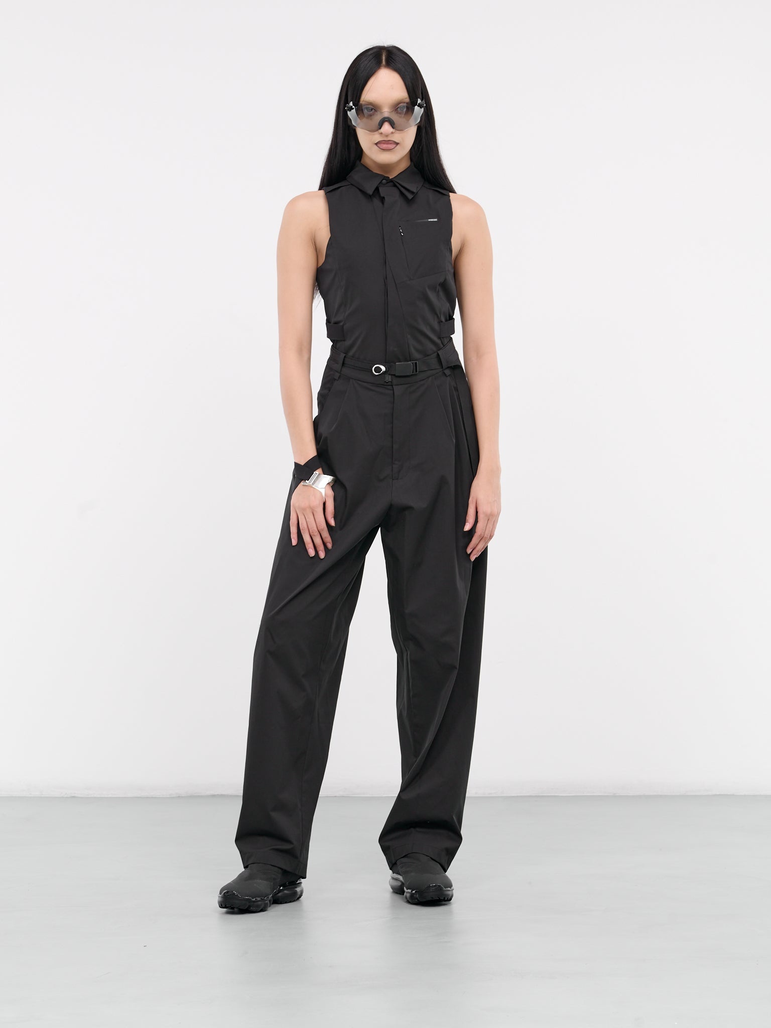 Belted Wide Pants - 6