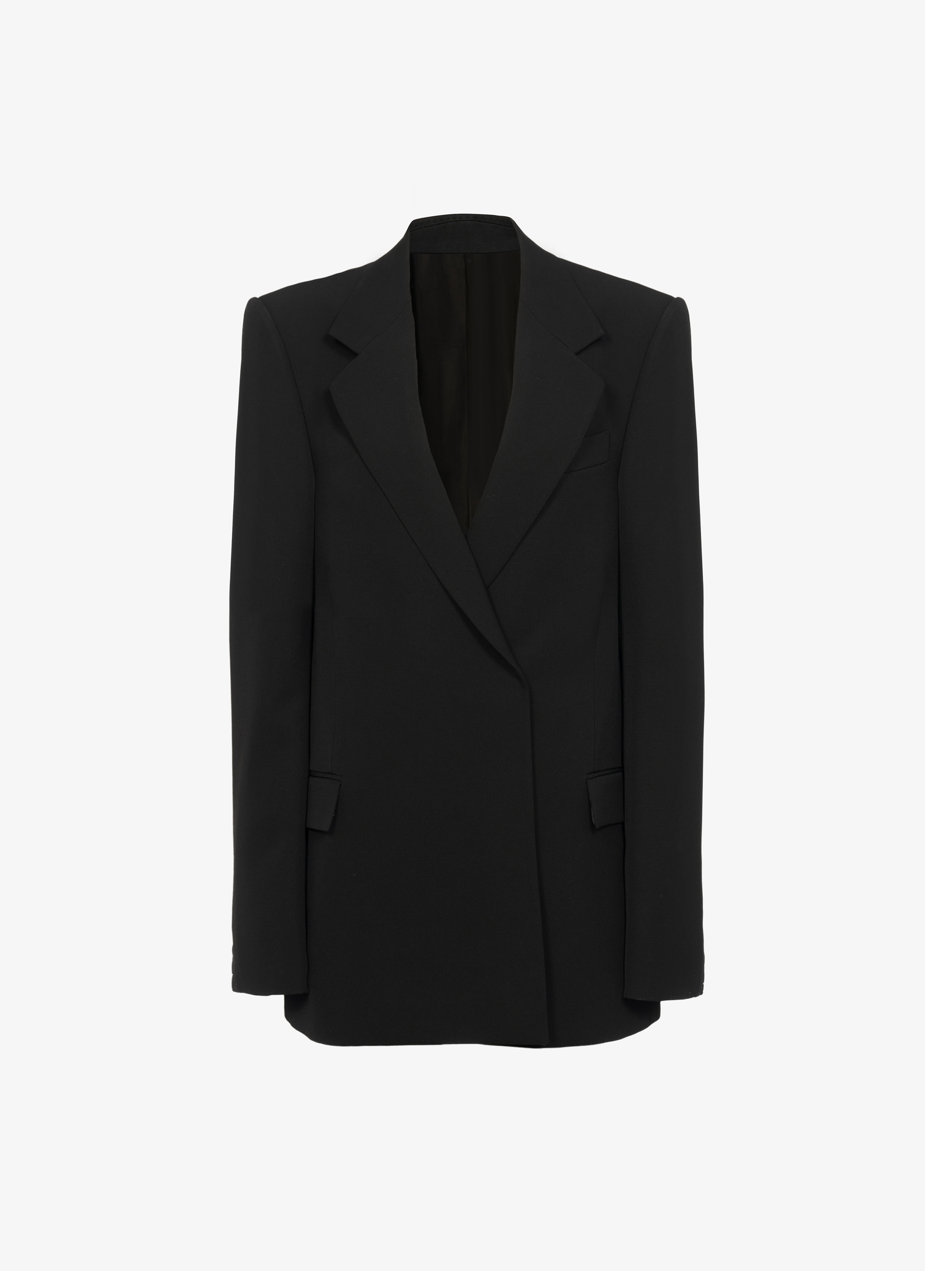 DOUBLE-BREASTED WOOL GABARDINE BLAZER - 1