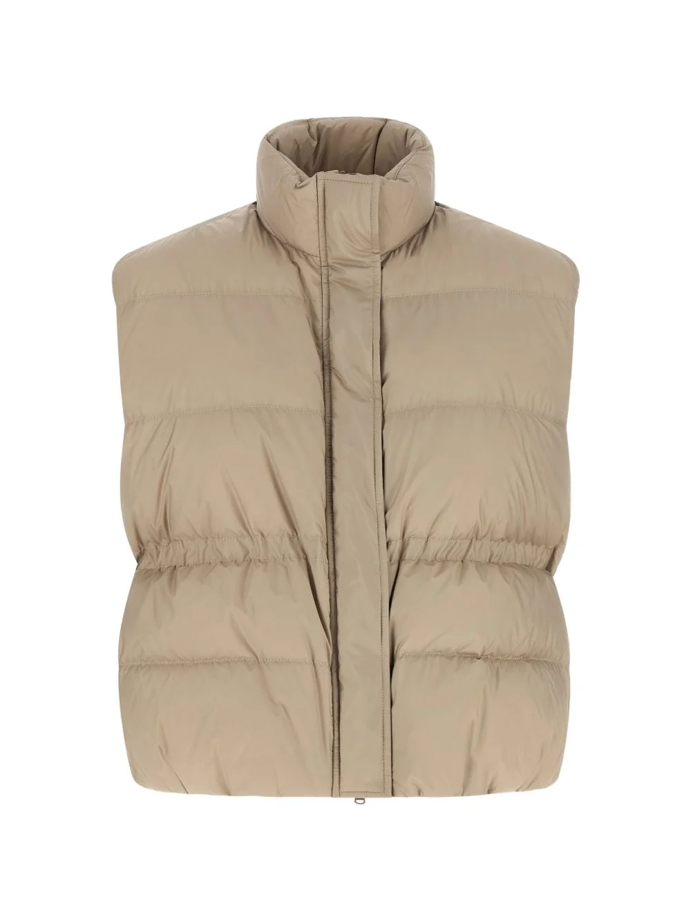 zip-up quilted vest - 1