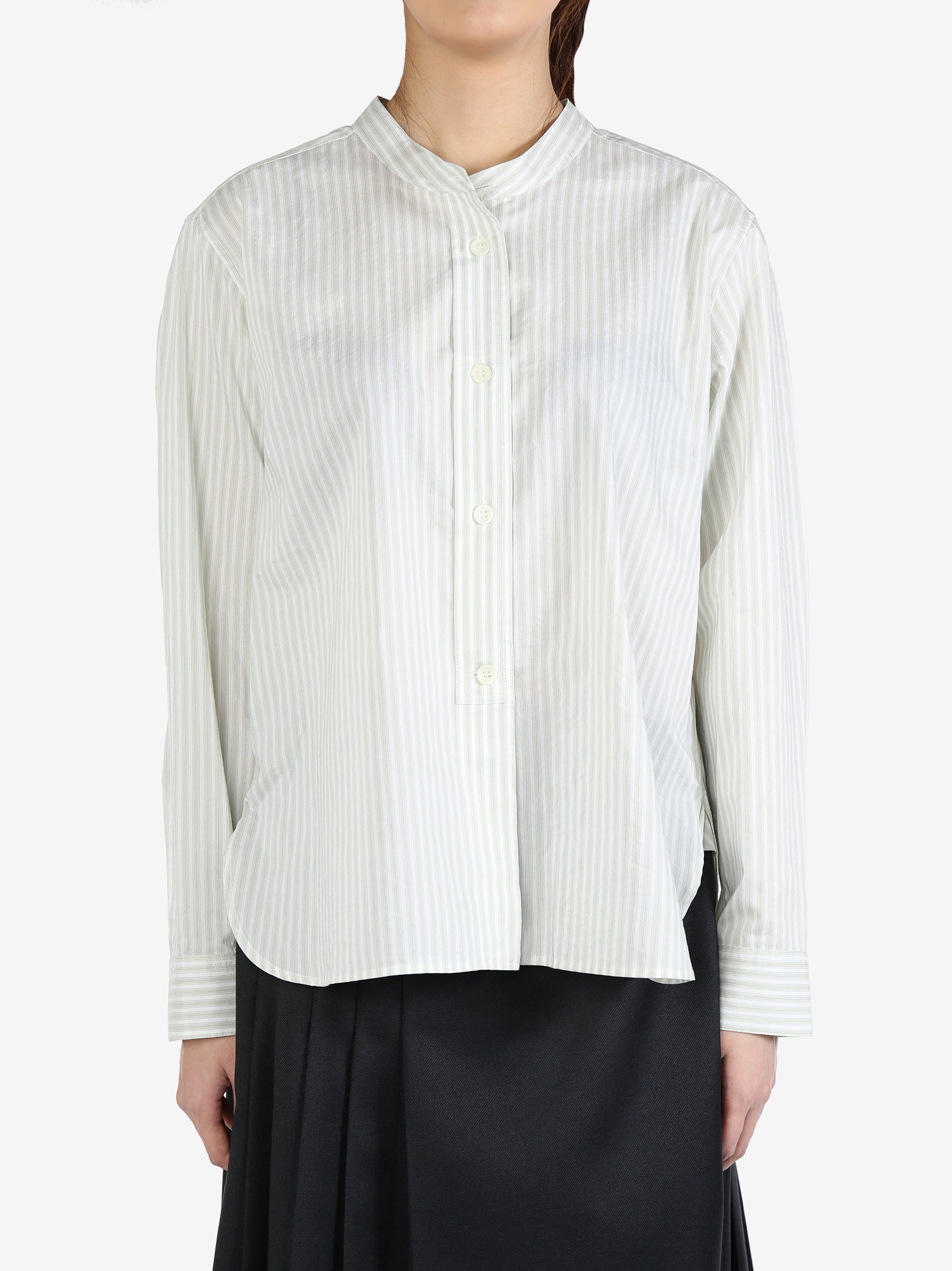 MARGARET HOWELL Women Button Through Collarless shirt - 1