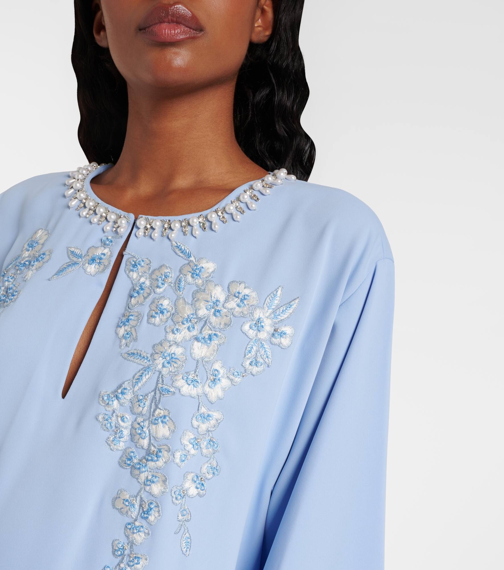 Embellished crêpe kaftan - 4