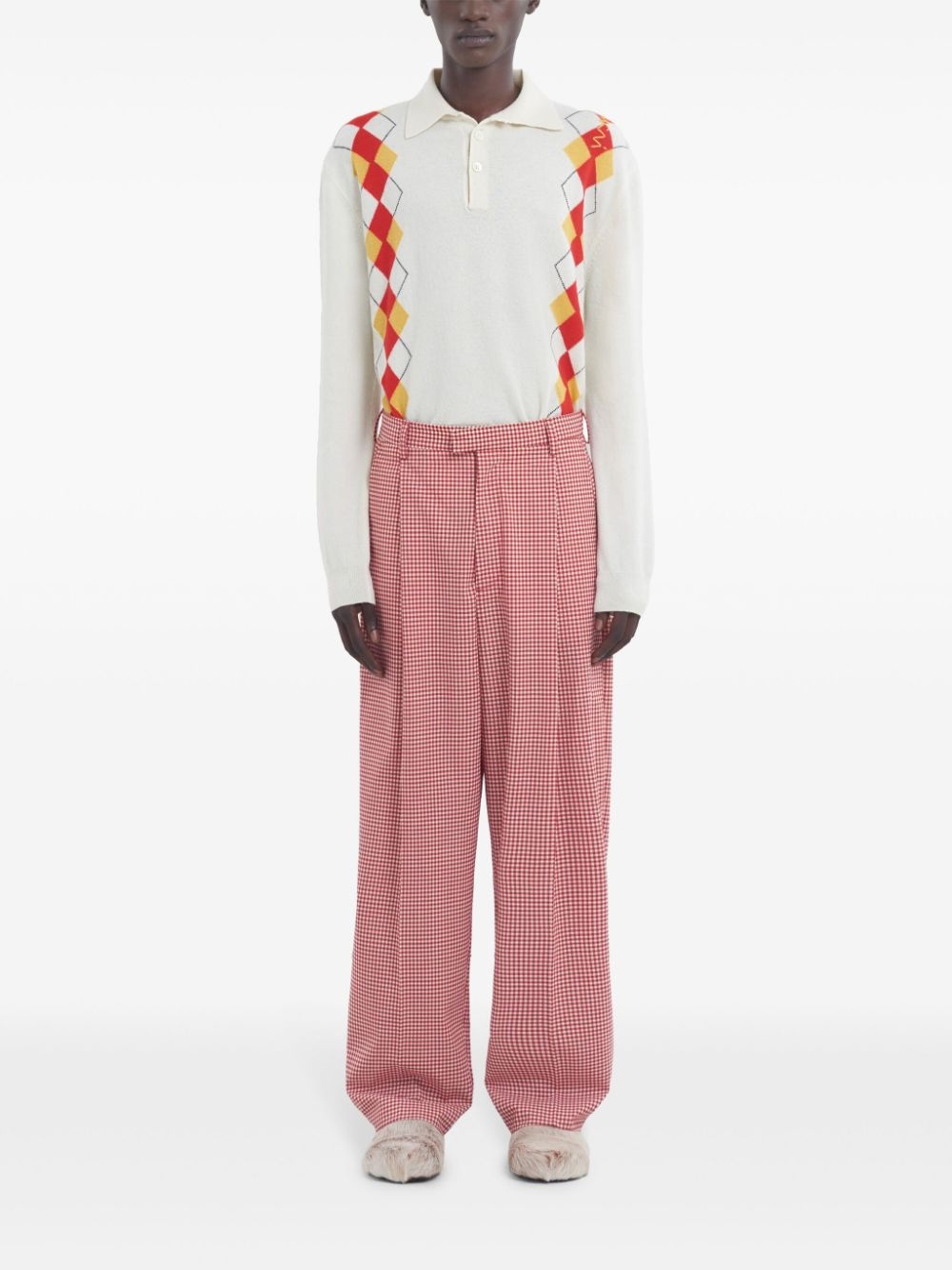 check pattern trousers - 3