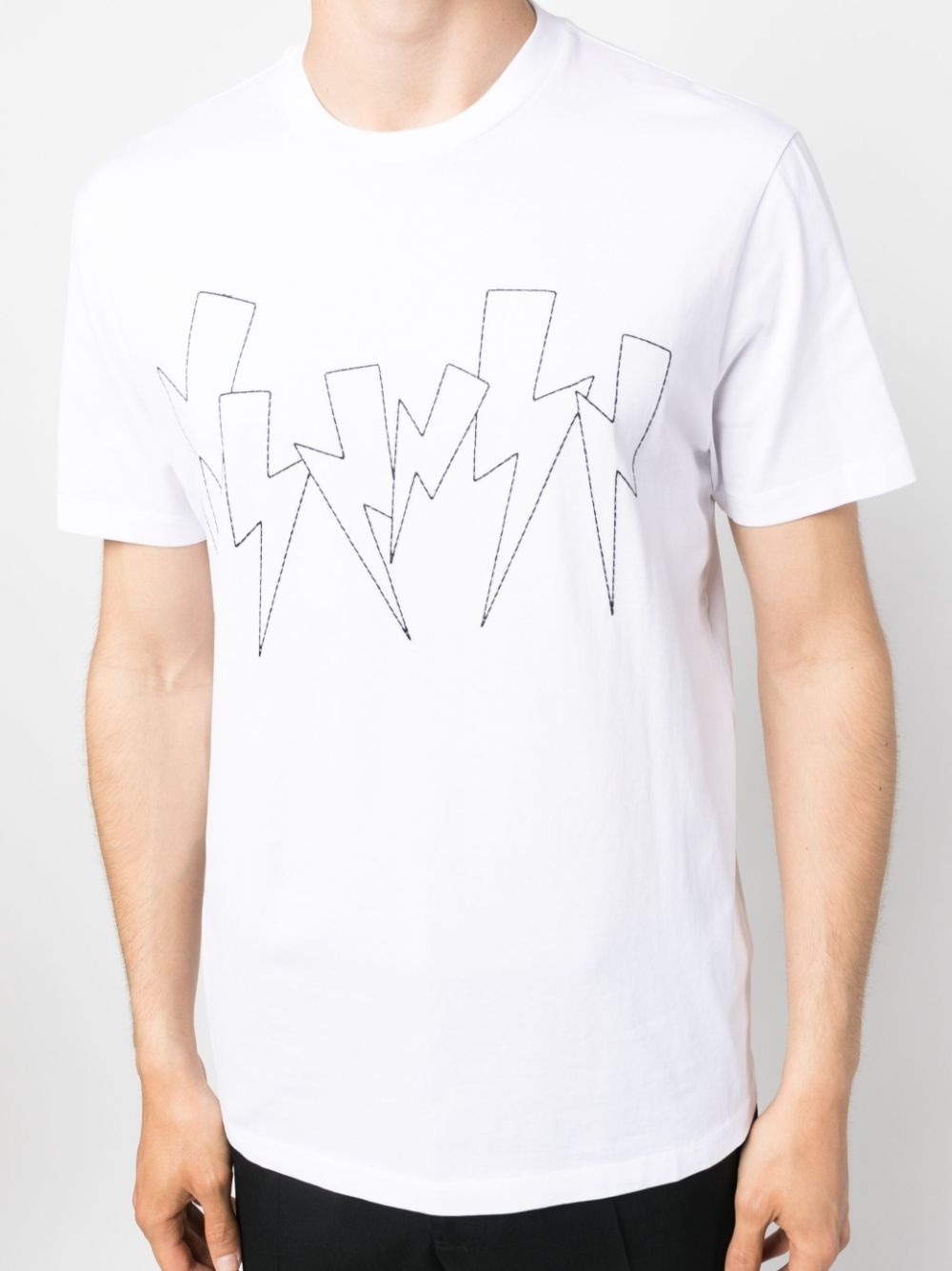 Thunderbolt-print crew-neck T-shirt - 5