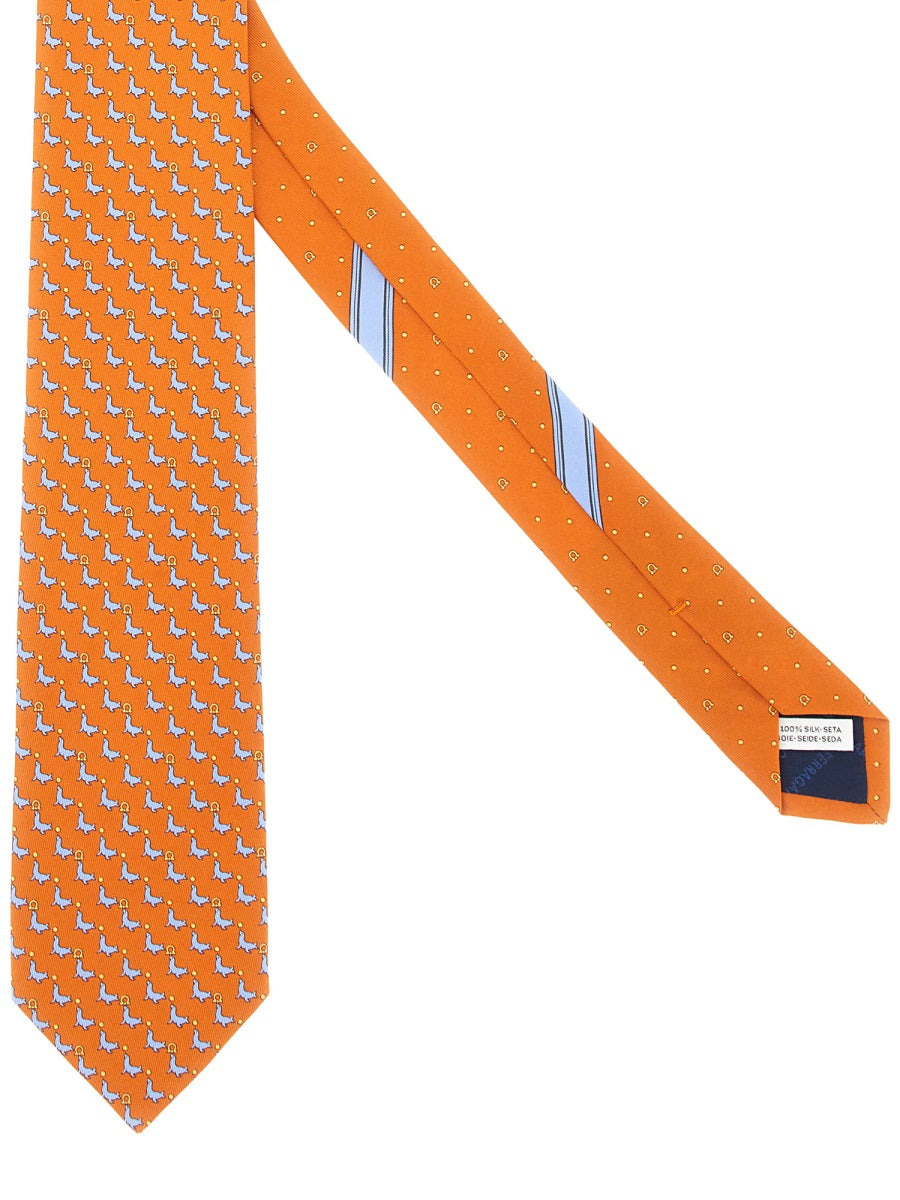 Ferragamo Men Seal Print Tie - 2