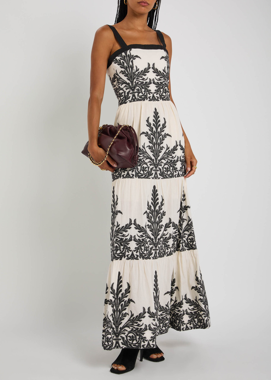 Alice + Olivia Saige Tiered Cotton Maxi Dress - 4