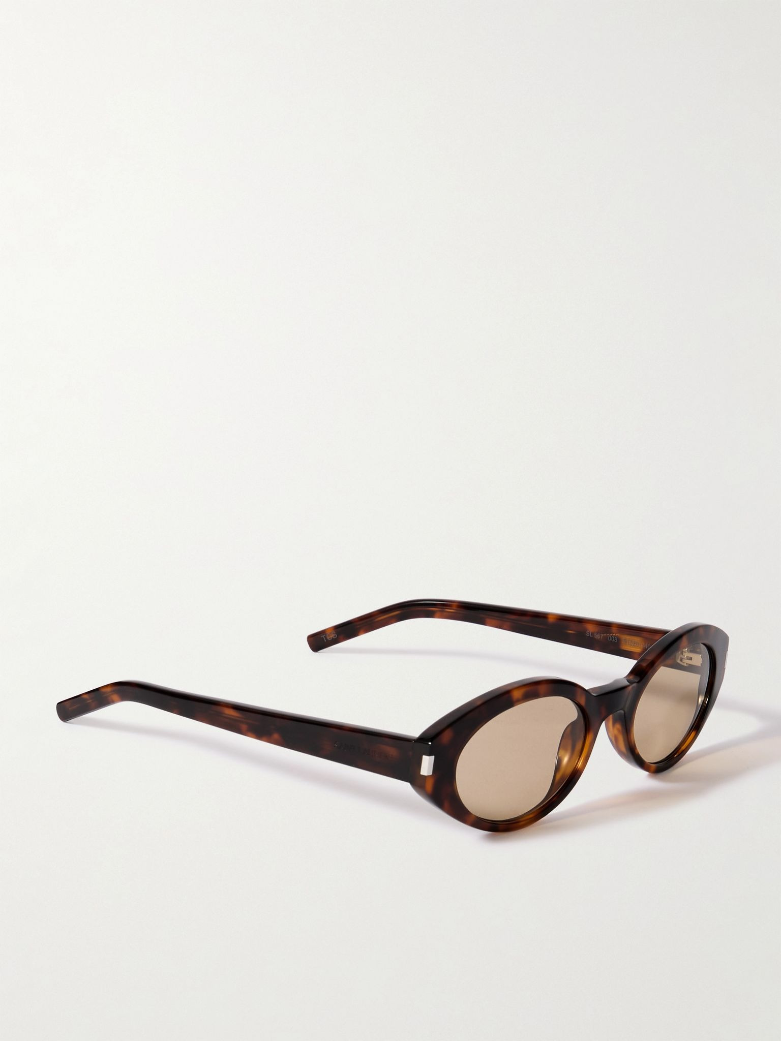 Oval-frame tortoiseshell acetate sunglasses Tortoiseshell - 3