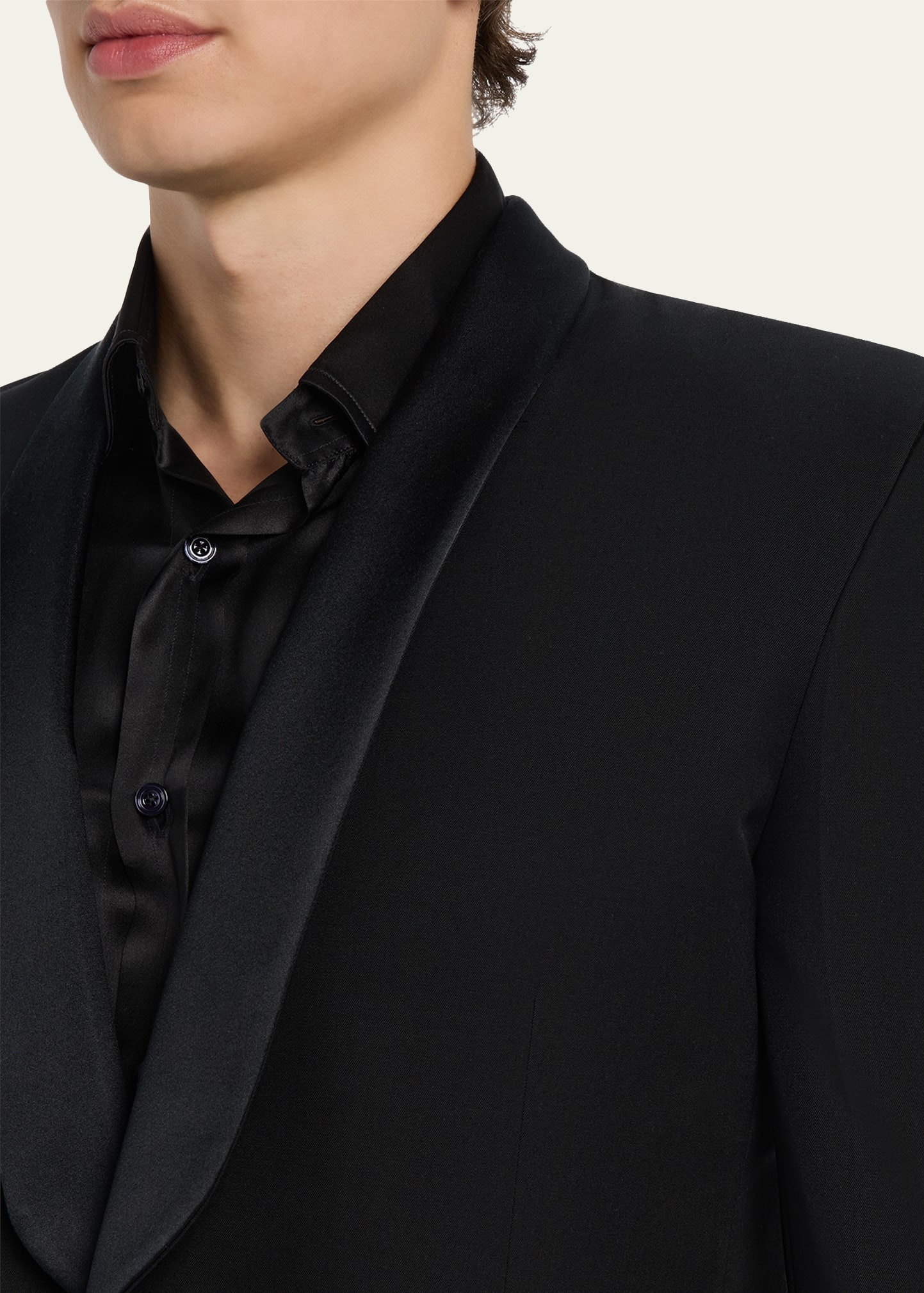 Men's Wool and Mohair Classic Fit Formal Trousers - 5