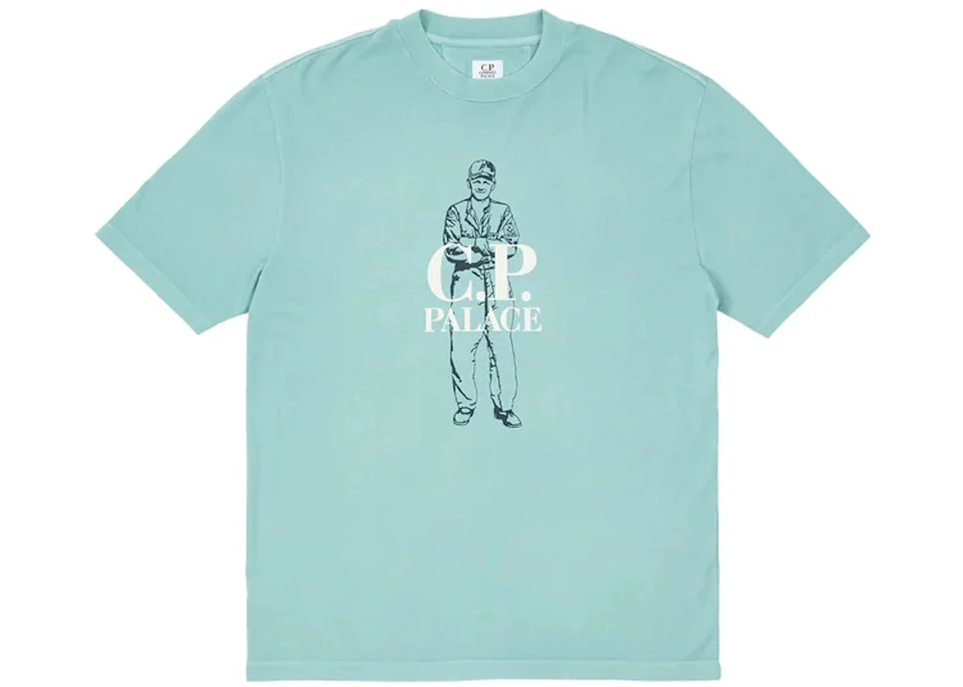 Palace C.P. Company Logo T-Shirt Blue - 1
