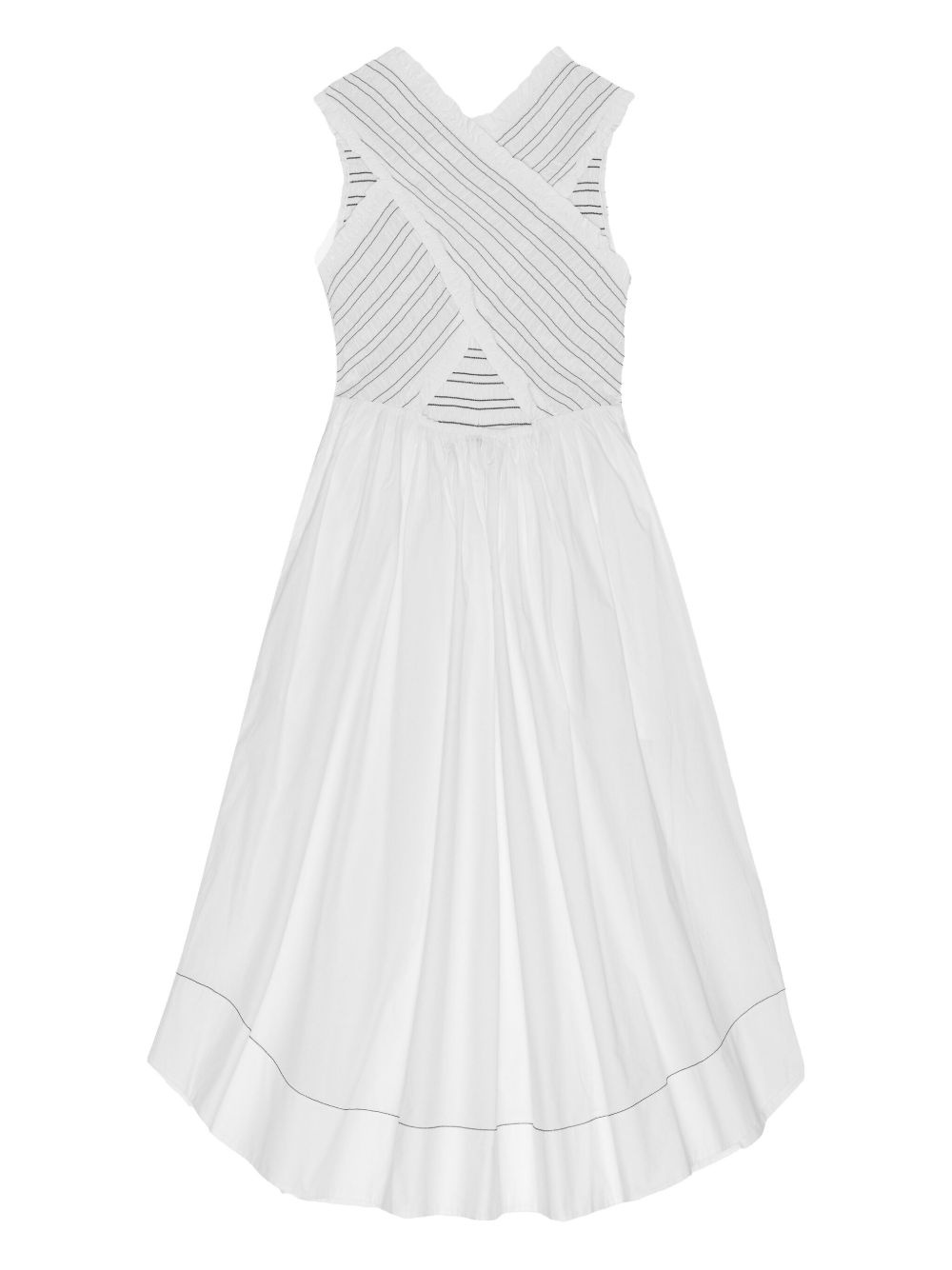 square-neck midi dress - 6