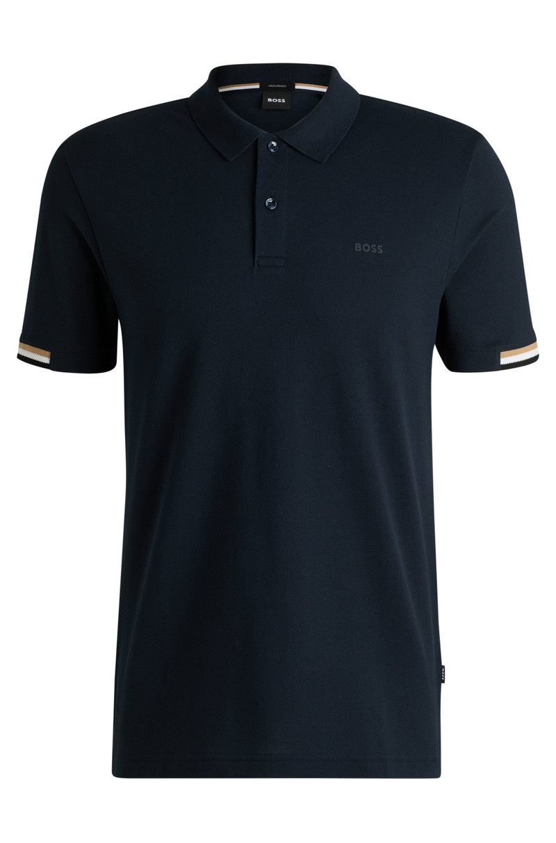 REGULAR-FIT POLO SHIRT WITH RUBBERIZED LOGO - 1