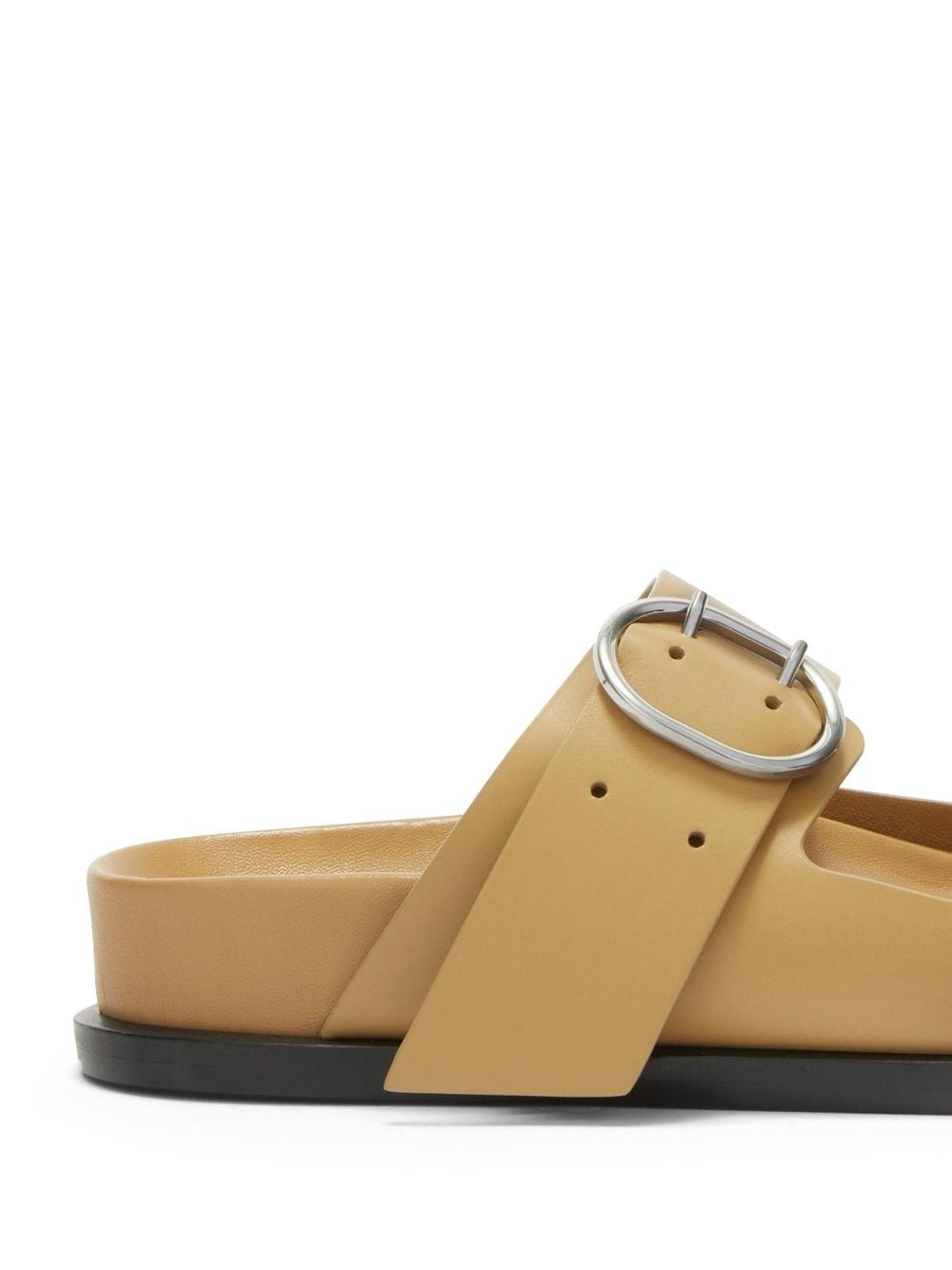 buckle leather flat sandals - 4