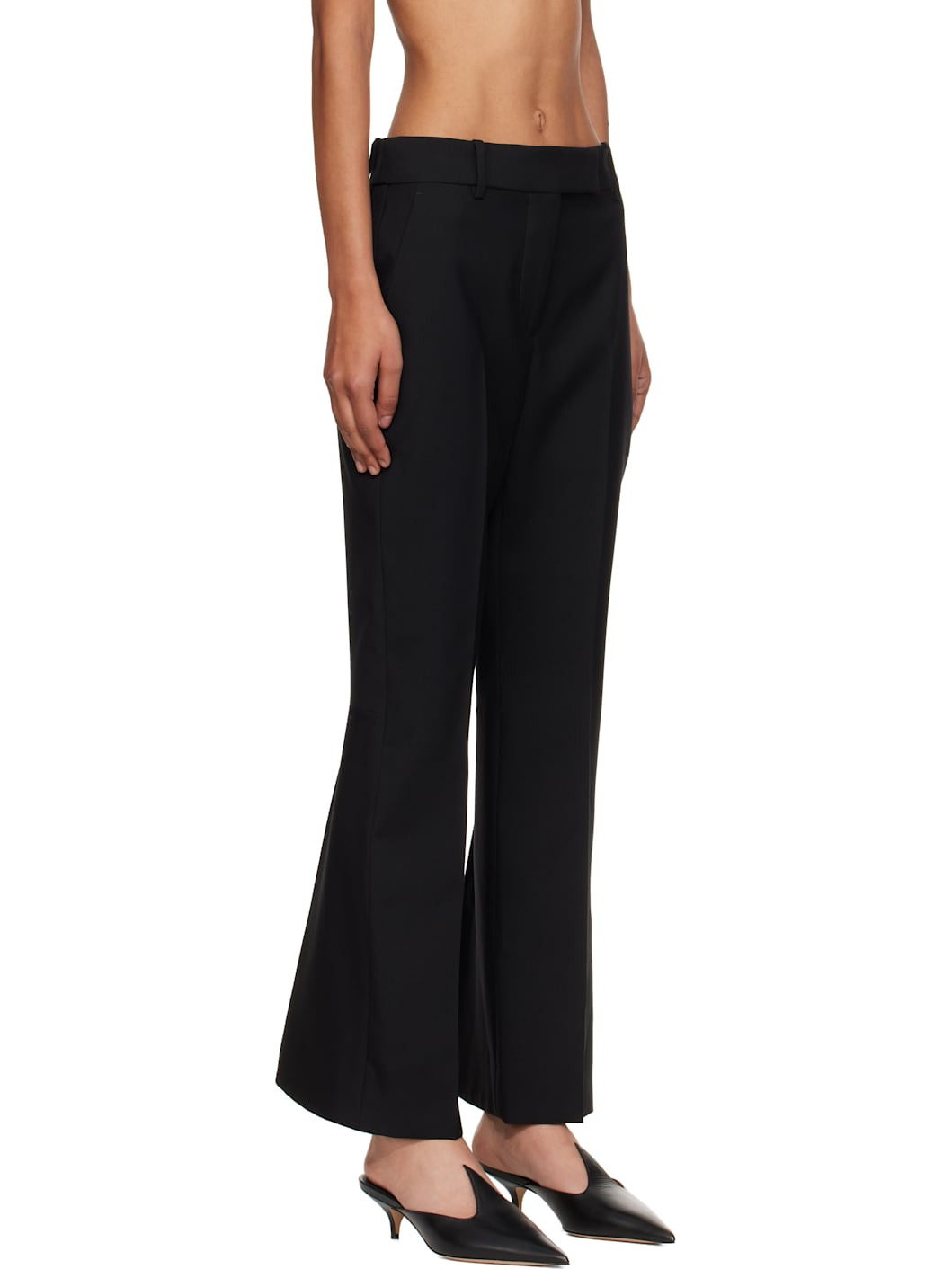 Black Kickback Trousers - 2