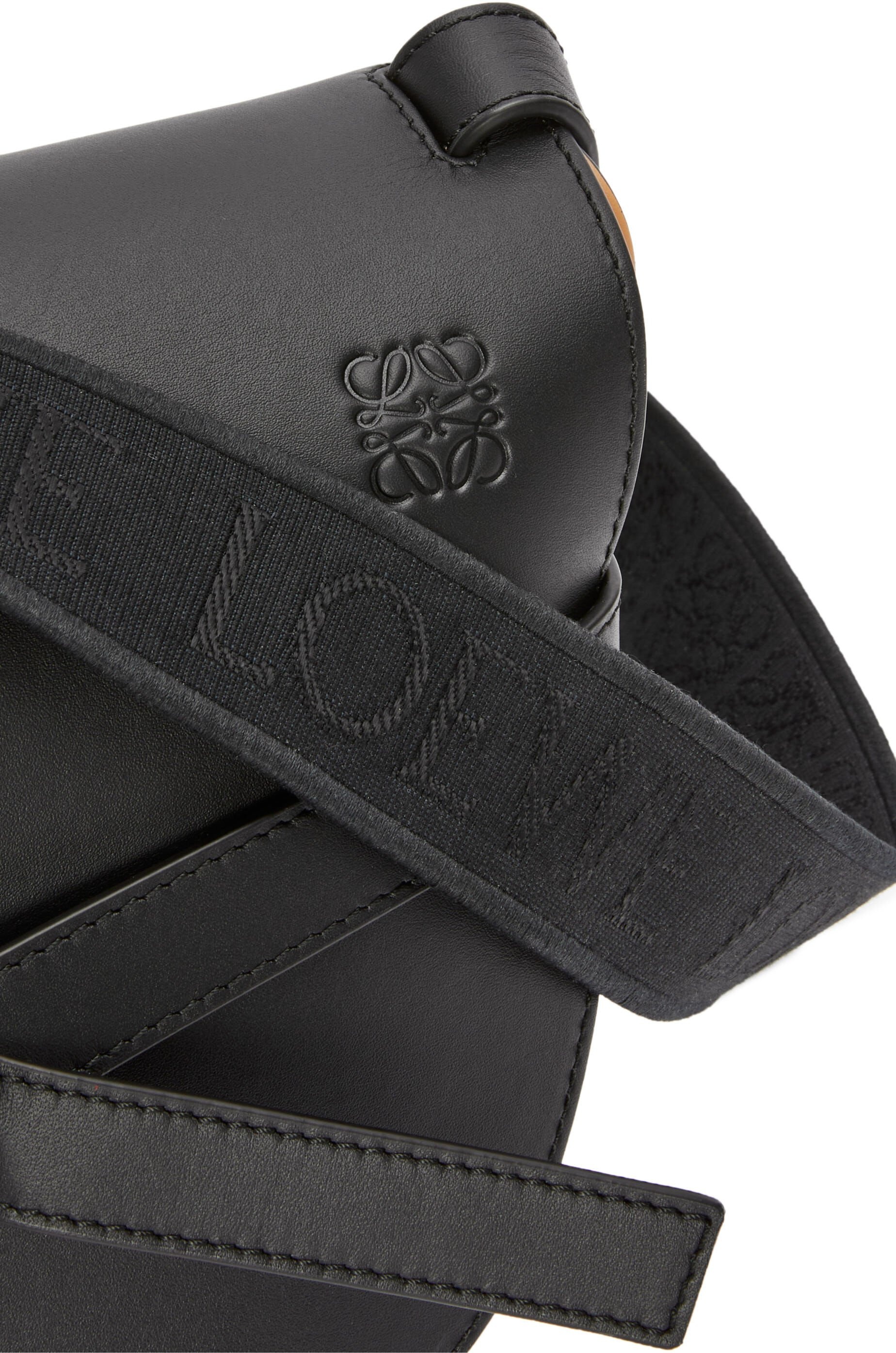 Small Gate bag in soft calfskin and jacquard - 7