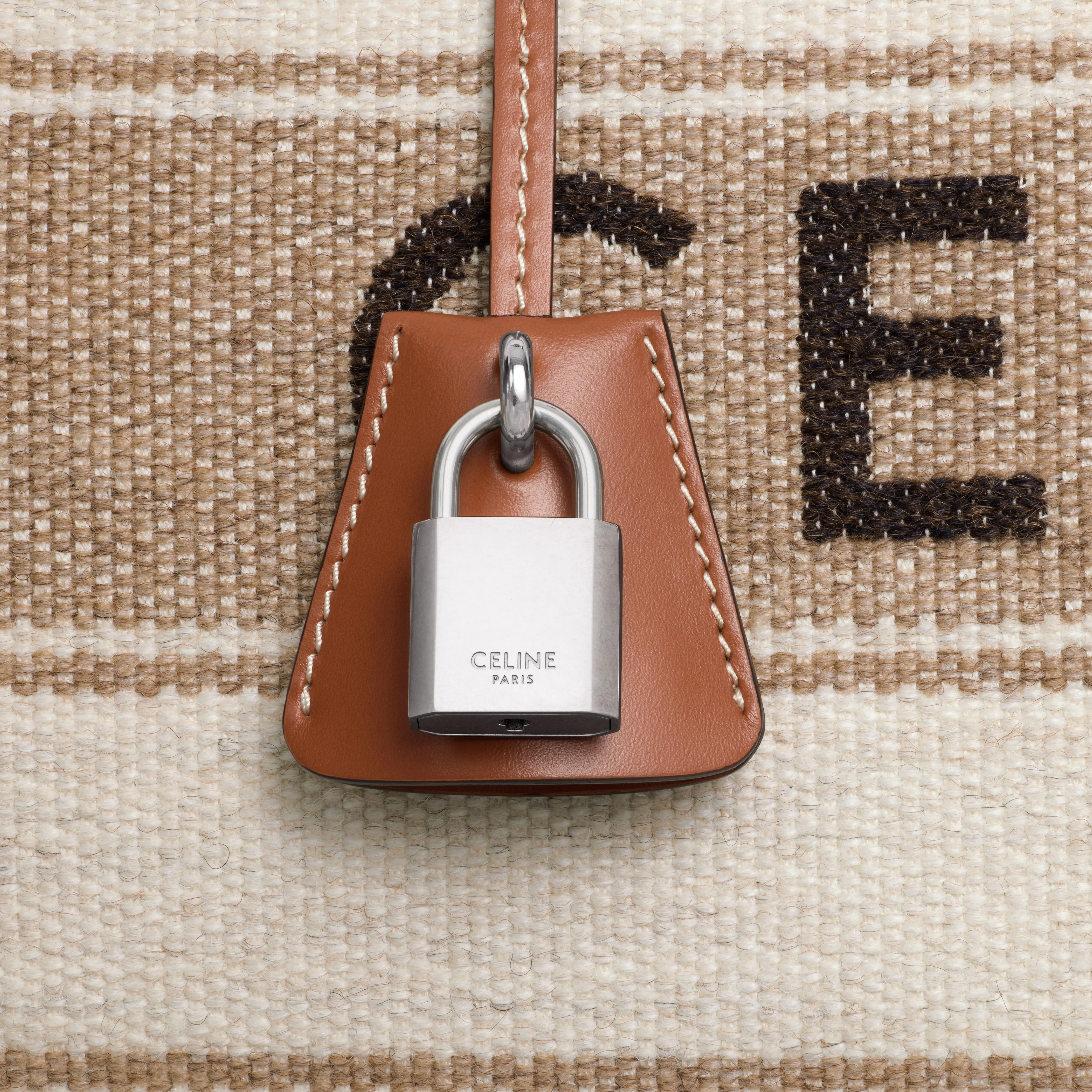 Large Travel Bag in Textile with celine jacquard and calfskin - 4