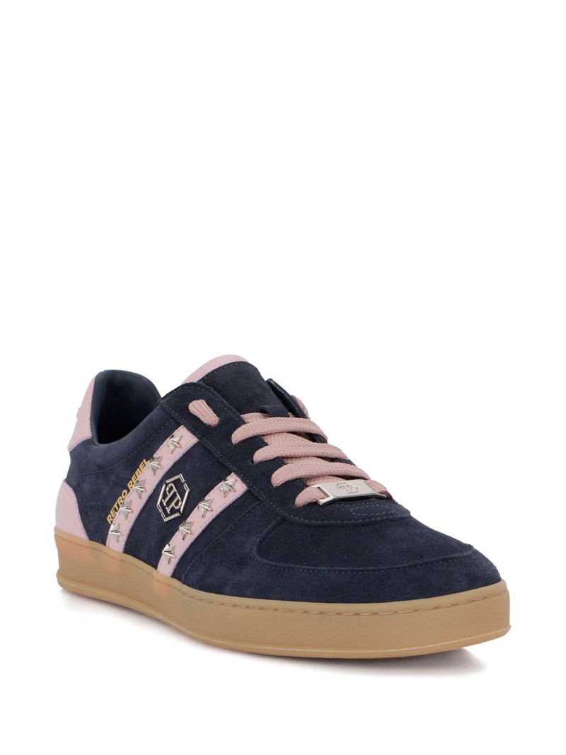 PHILIPP PLEIN Retro Rebel star-studded sneakers outlook