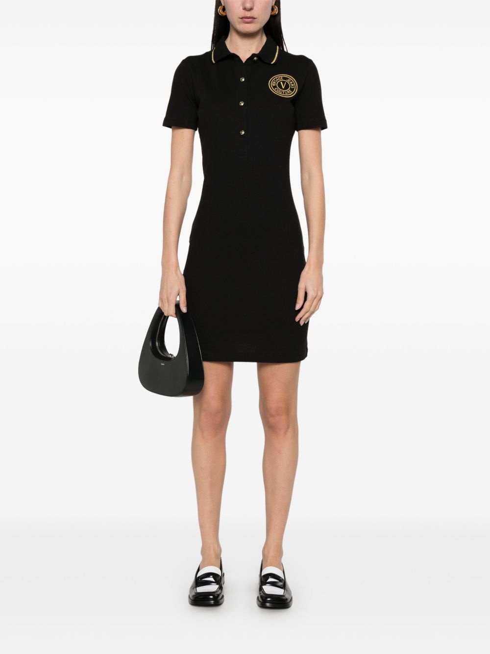 logo-embroidered mini dress - 2