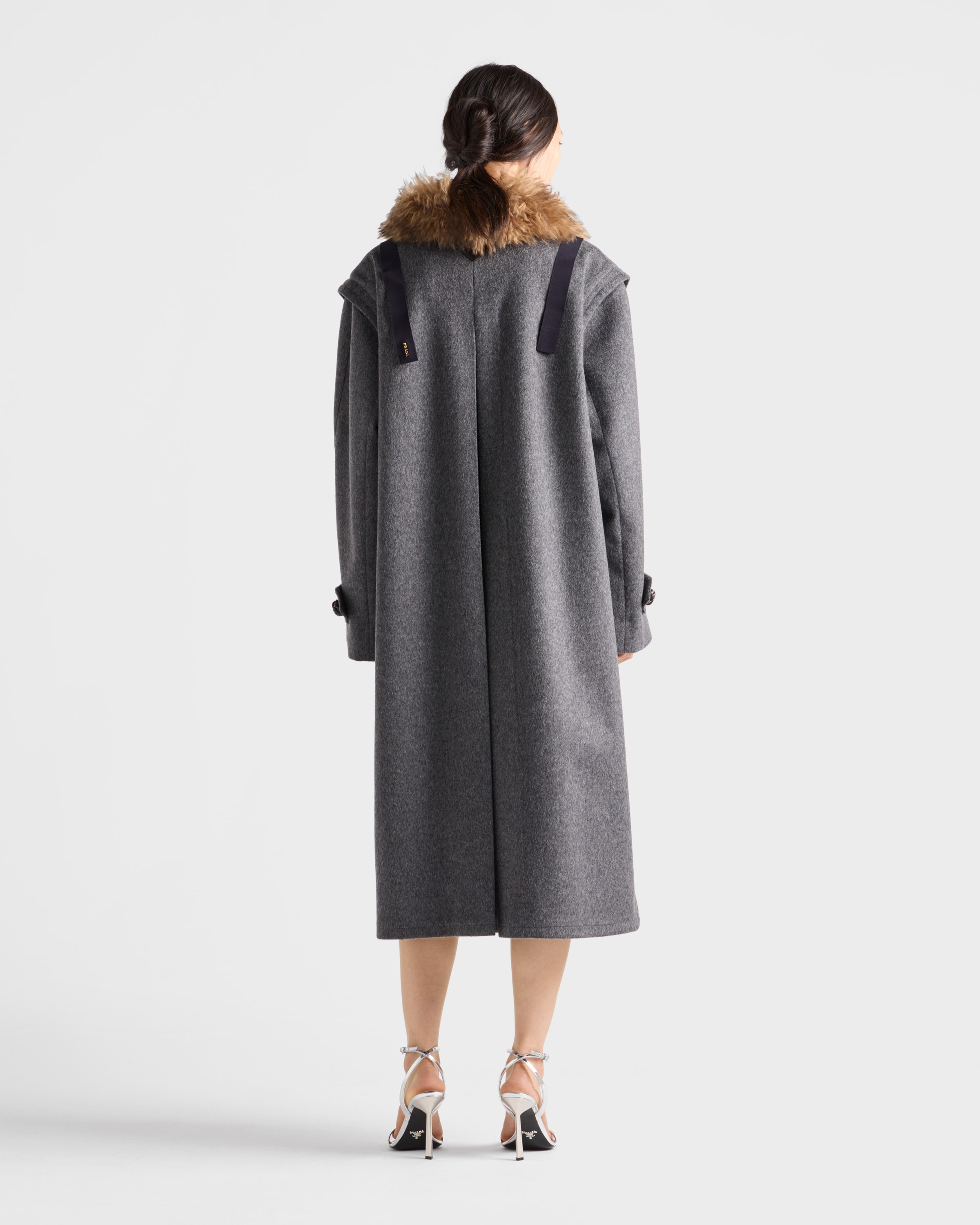 Single-breasted double loden cloth coat - 5