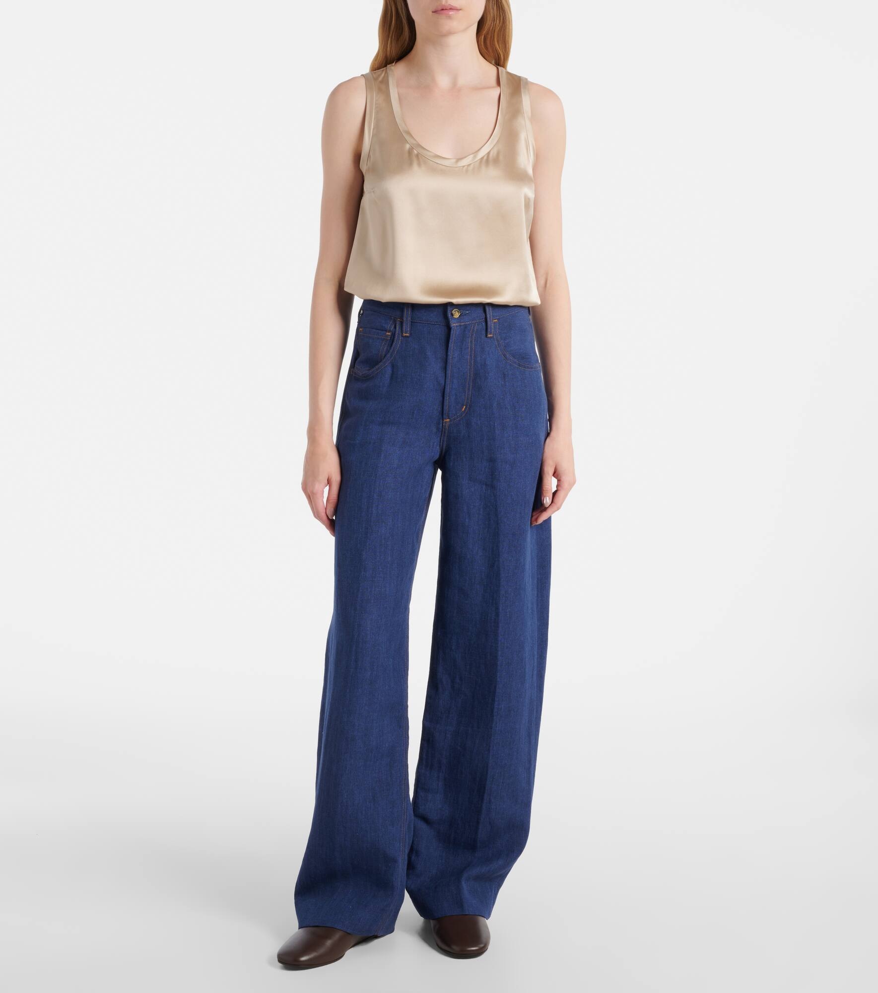 x Argent Ayla mid-rise wide-leg jeans - 7
