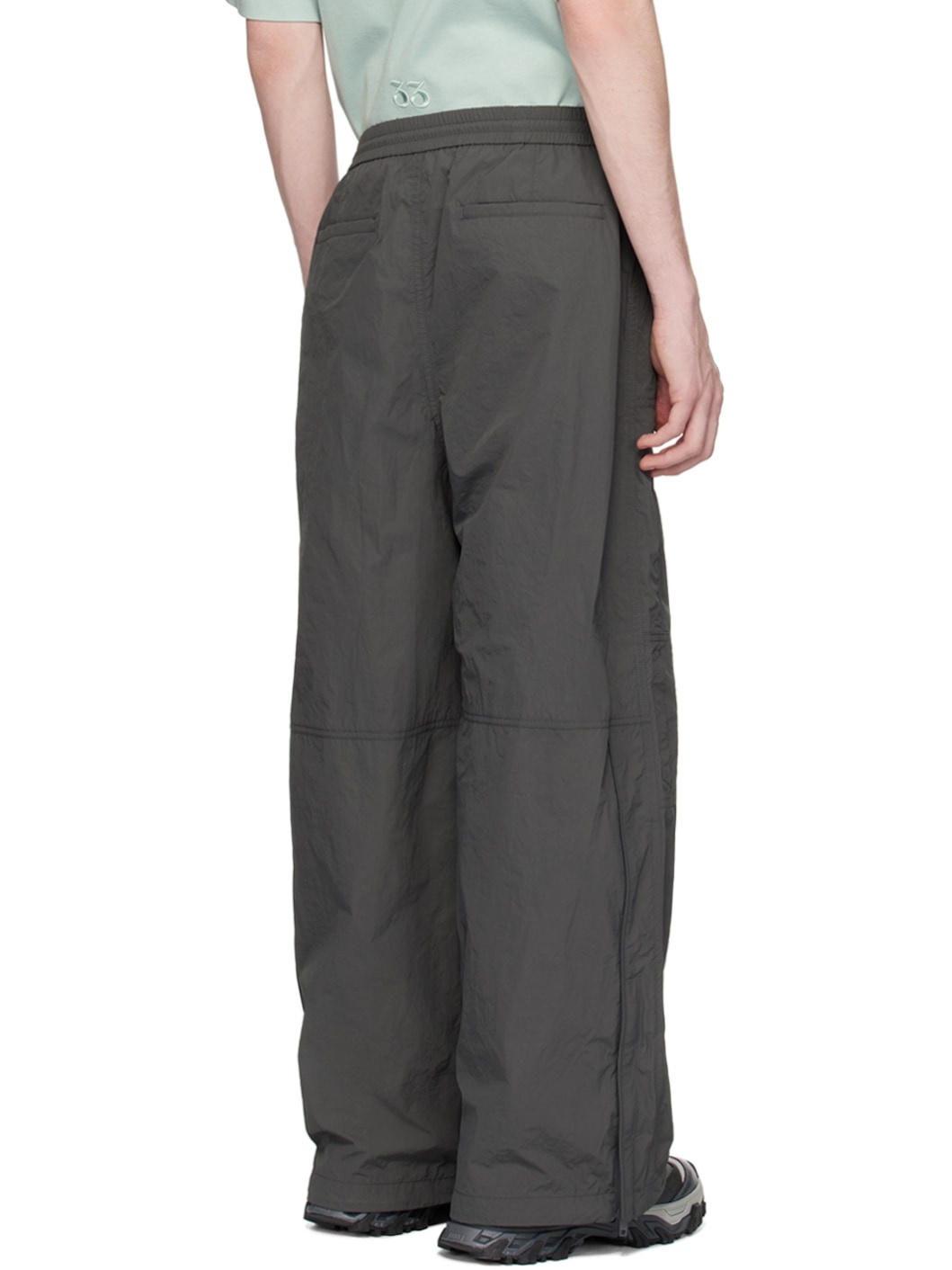 Gray Layered Cargo Pants - 3