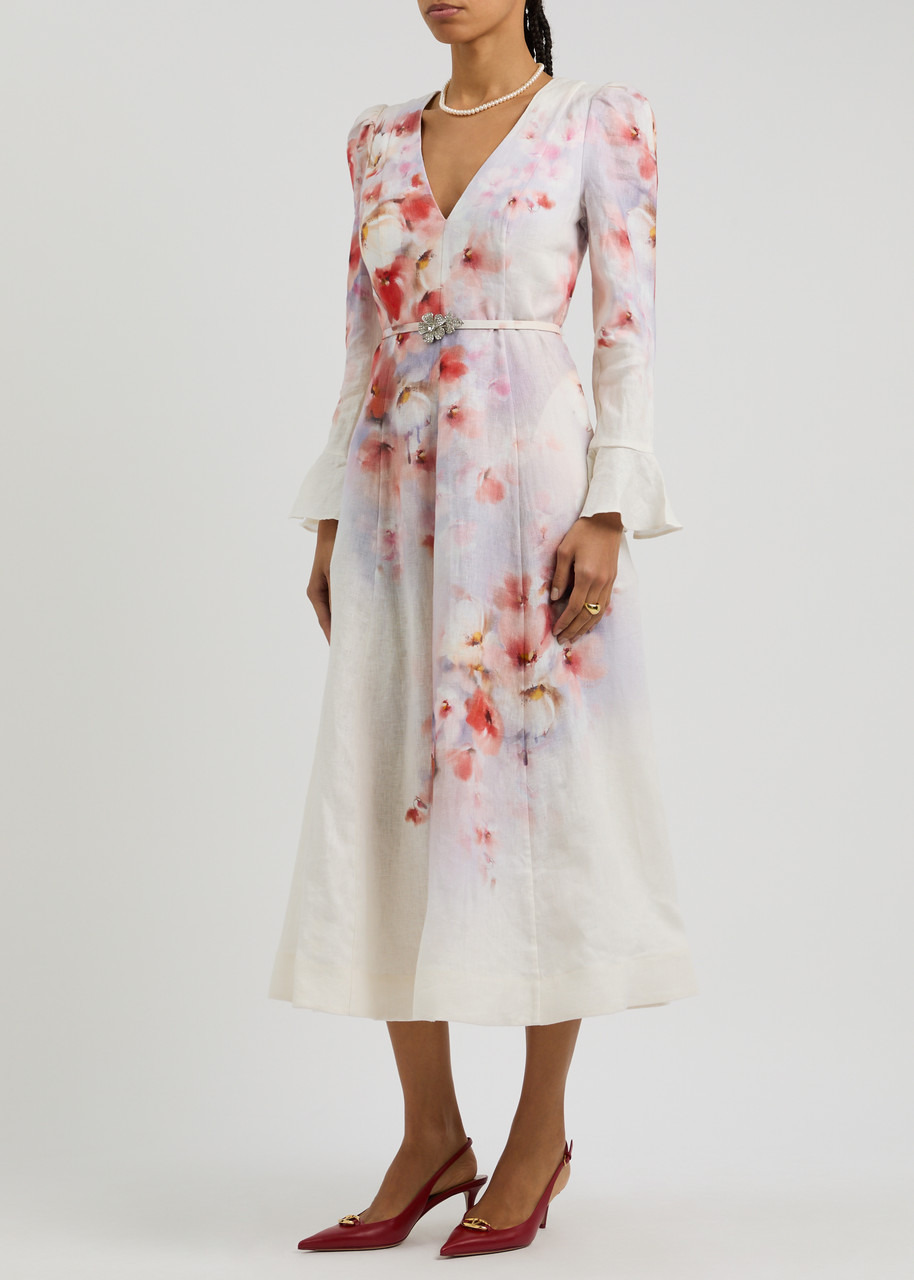 Zimmermann Crush Floral-print Linen Maxi Dress - 2