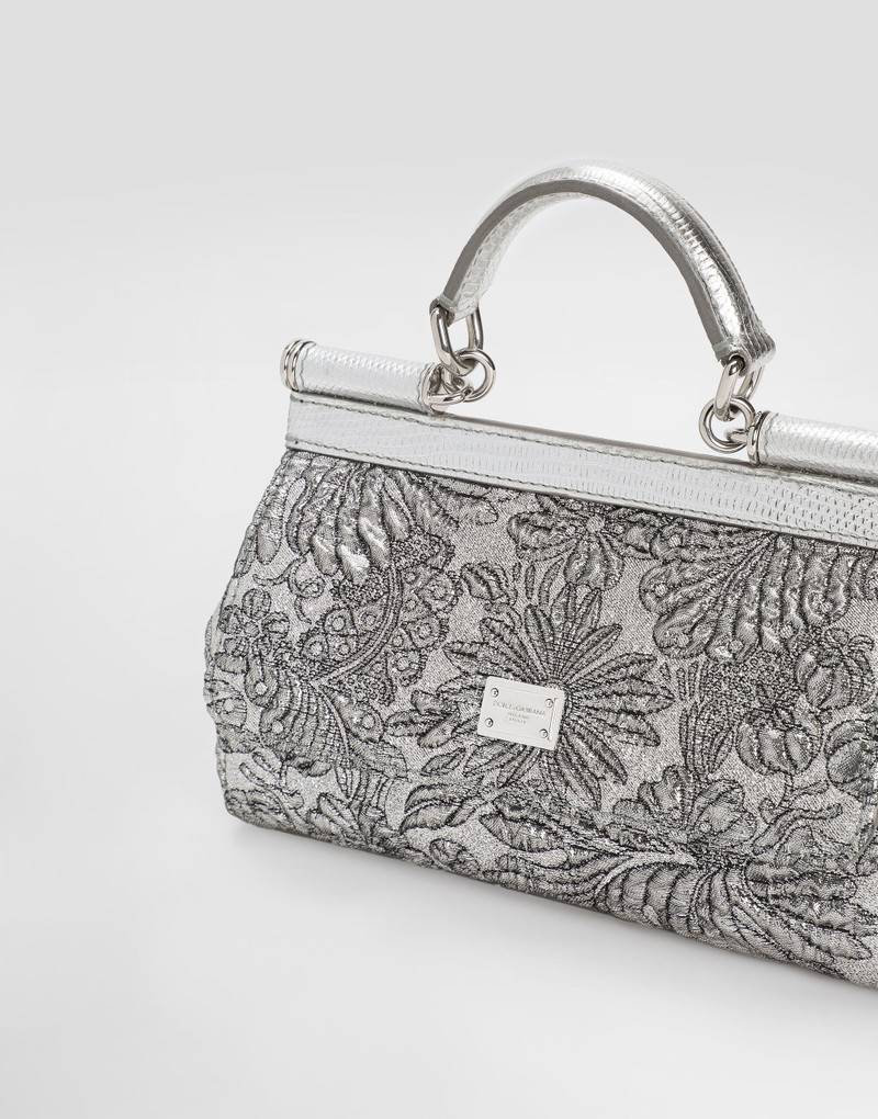 Small Sicily handbag in brocade 6