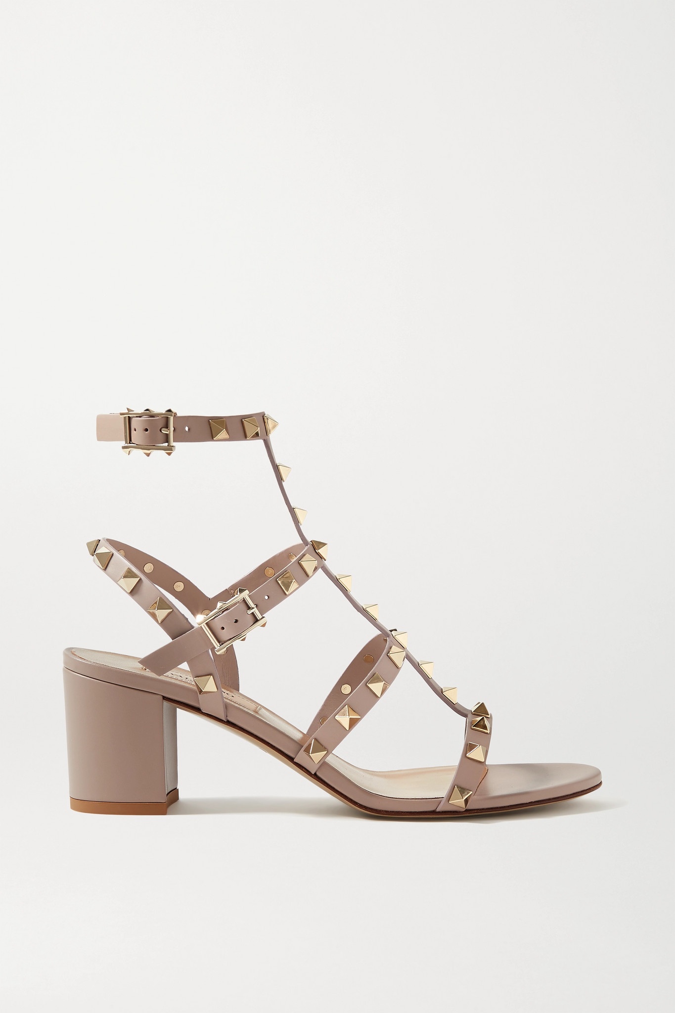 Valentino Garavani The Rockstud 60 patent-leather sandals - 1