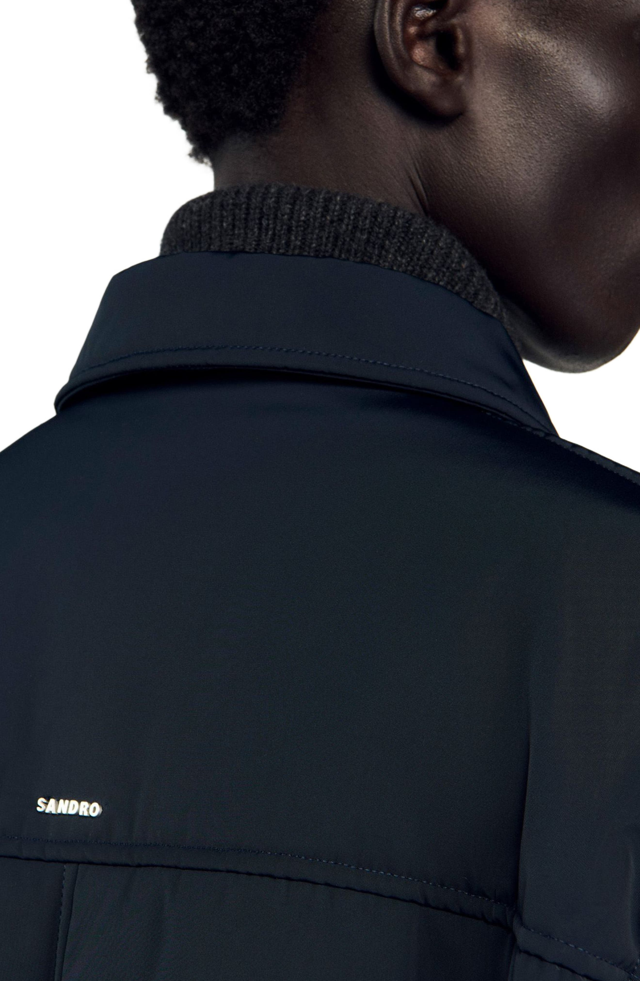 SANDRO Quilted zip jacket in Navy Blue at Nordstrom - 5