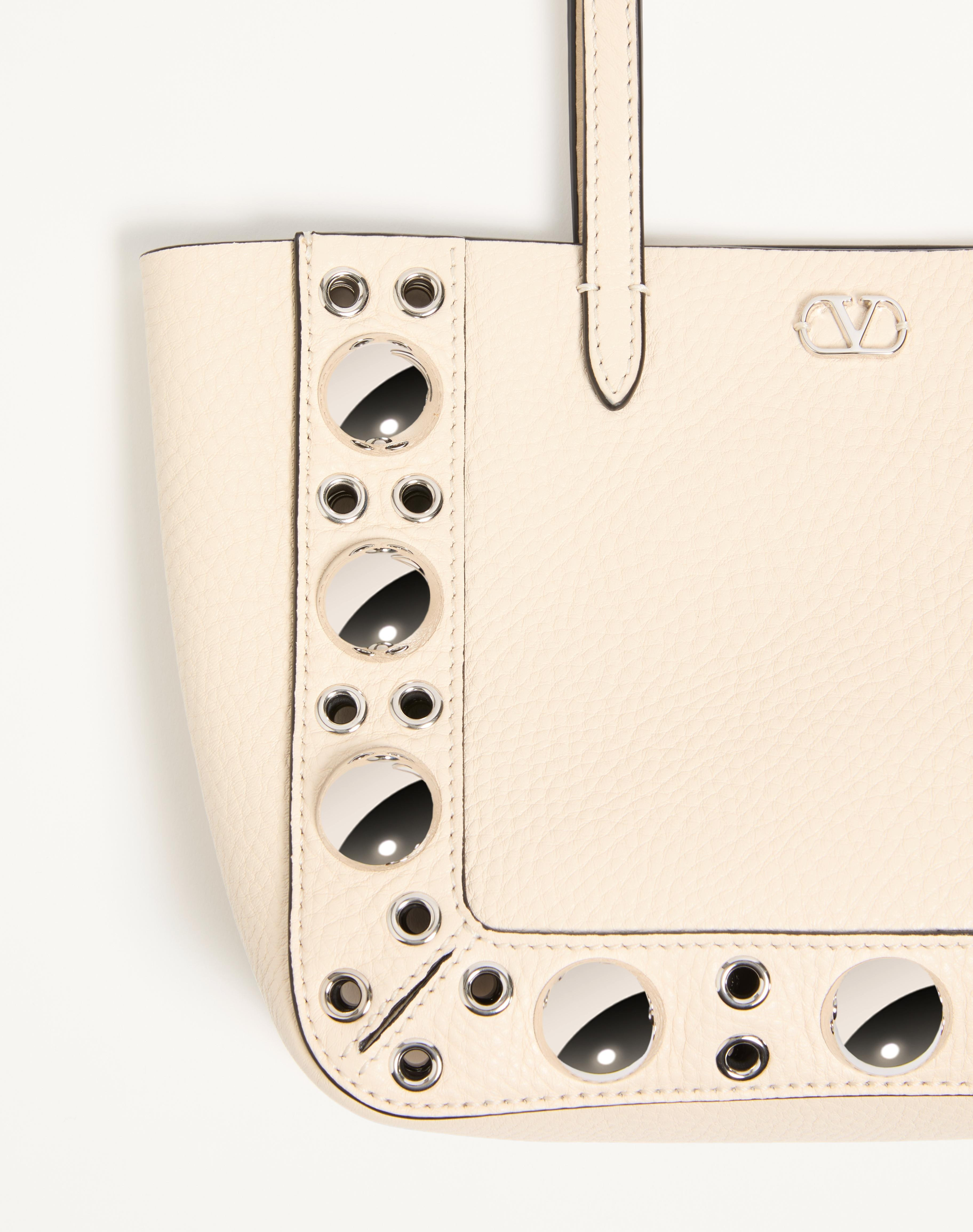 VALENTINO GARAVANI NELLCÔTE MINI SHOPPING BAG IN GRAINY CALFSKIN - 8
