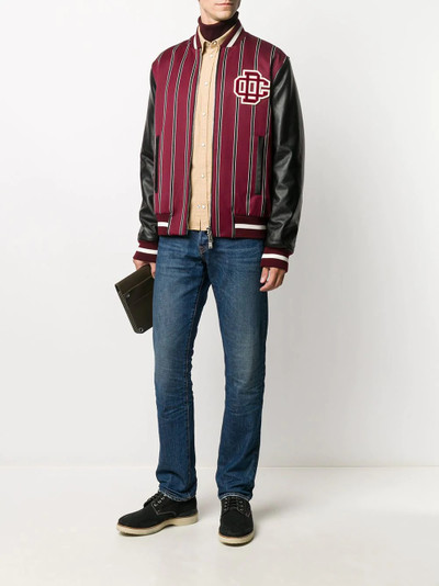 DSQUARED2 logo patch bomber jacket outlook