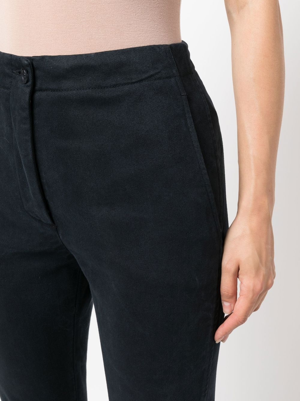 high-waisted slim-fit trousers - 7