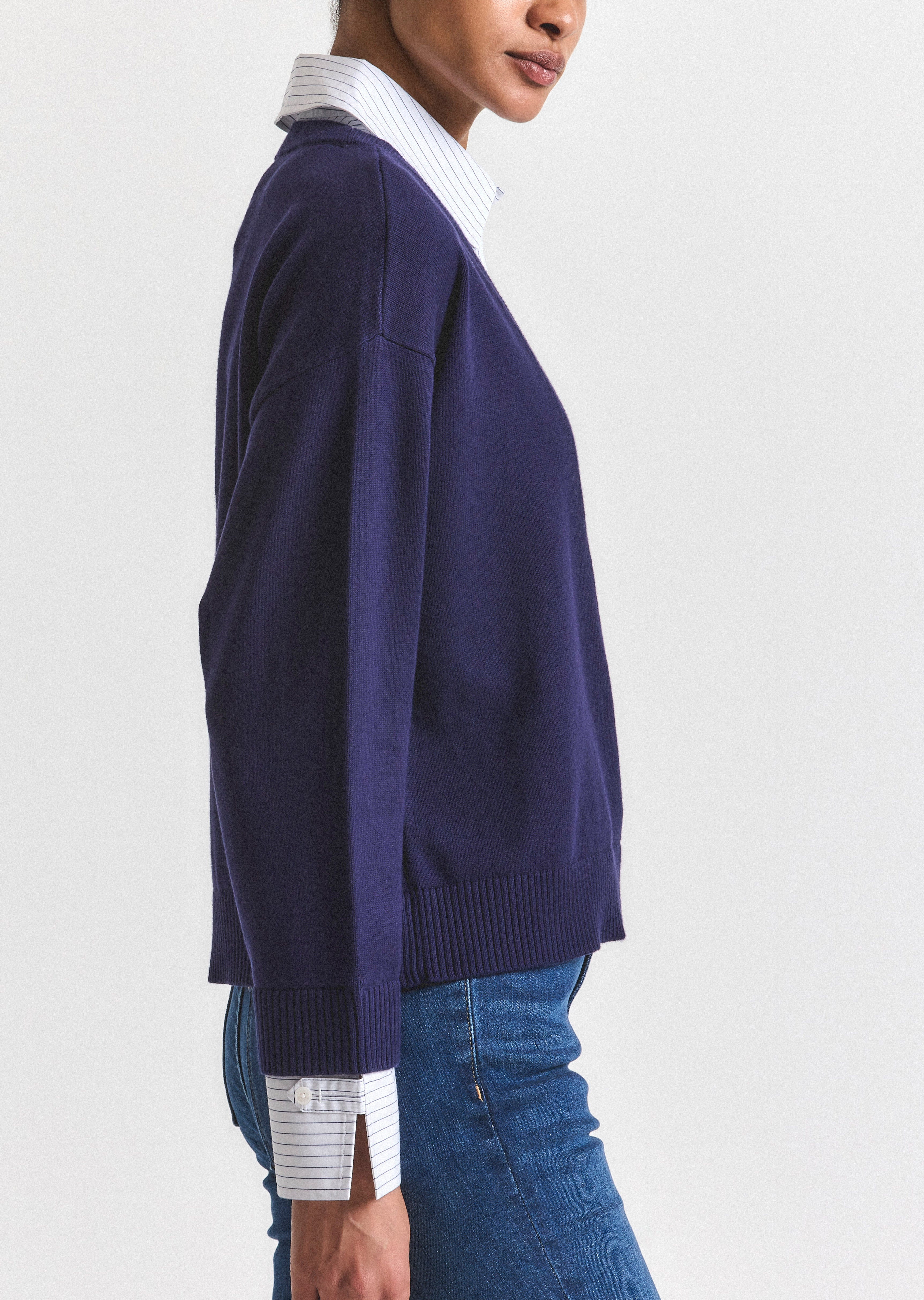 RIDA STRIPED MIXED MEDIA SWEATER - 3