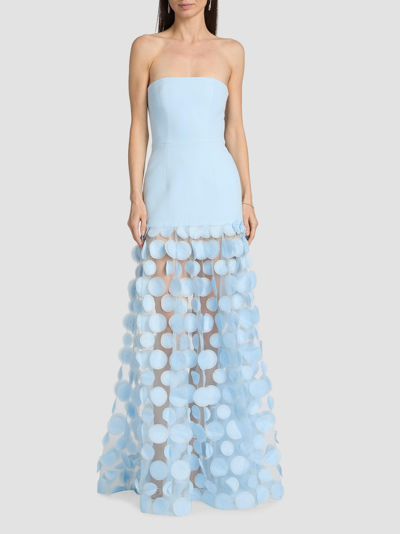 Women's Harper Strapless Circular Applique Gown - Powder Blue 3