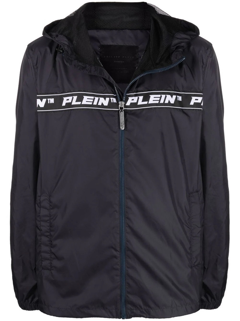logo-print windbreaker 1