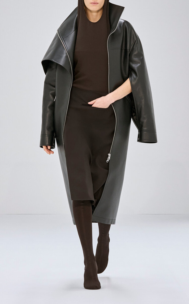 courrèges Frame Illusion Hooded Bodysuit brown outlook