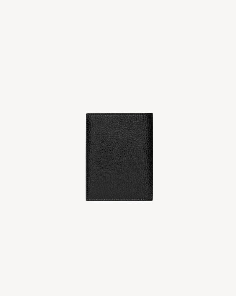SAINT LAURENT TINY CASSANDRE CREDIT CARD WALLET IN GRAINED LEATHER outlook