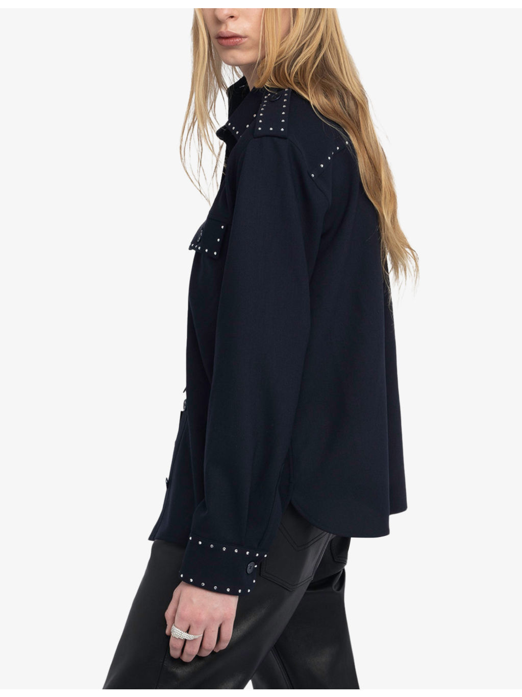 Taskam Rhinestone-Embellished Stretch-Woven Overshirt - 3