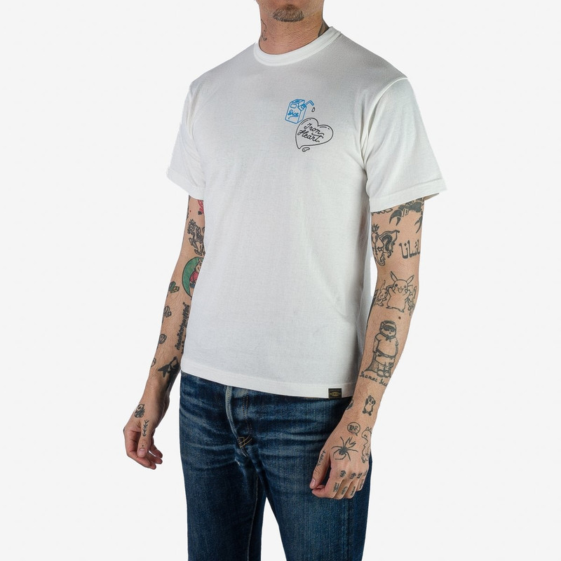 Iron Heart IHT-IHxDM-01 Iron Heart x DicE x Giulio Miglietta Collaboration Printed 6.5oz Loopwheel Crew Neck T- outlook