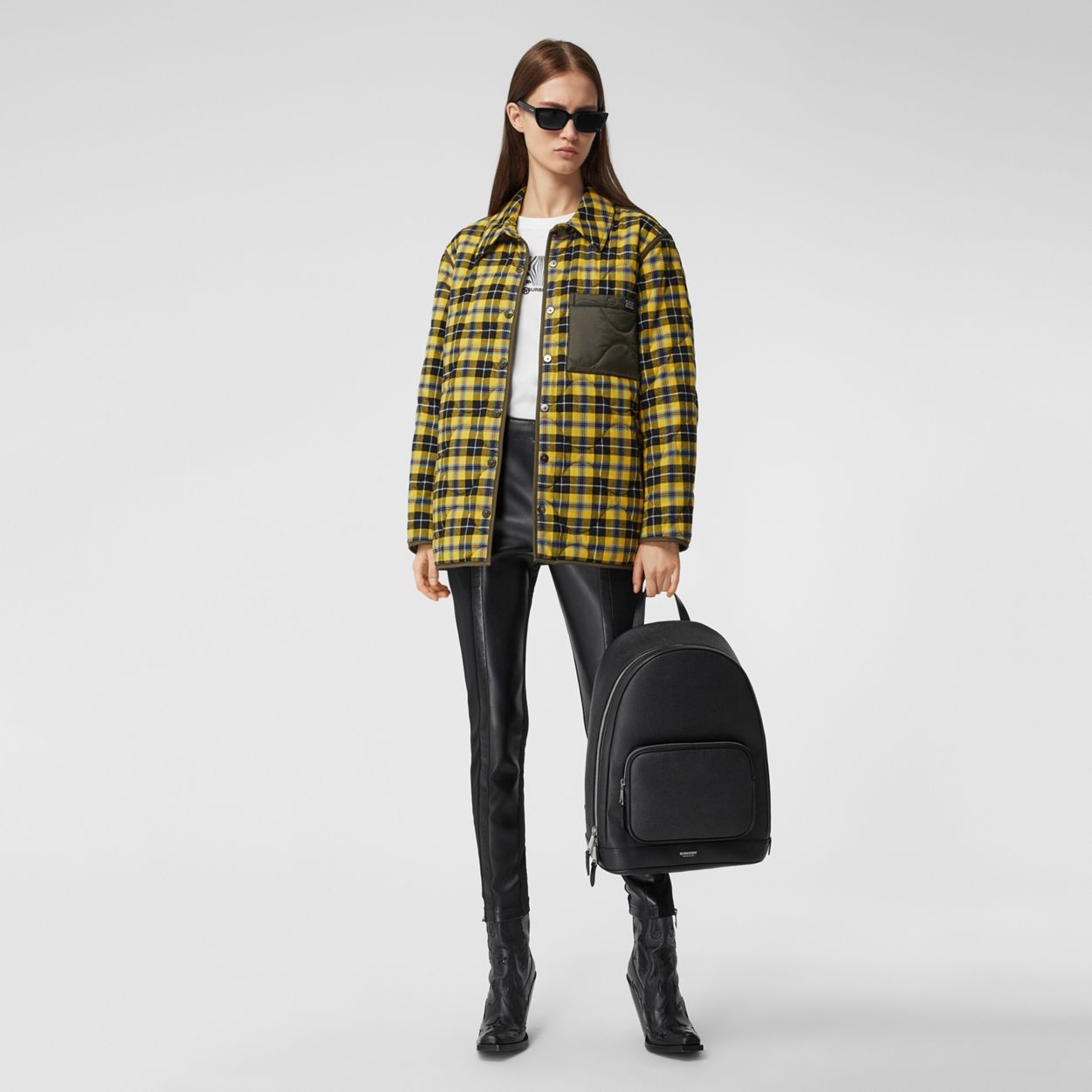 Grainy Leather Backpack - 11