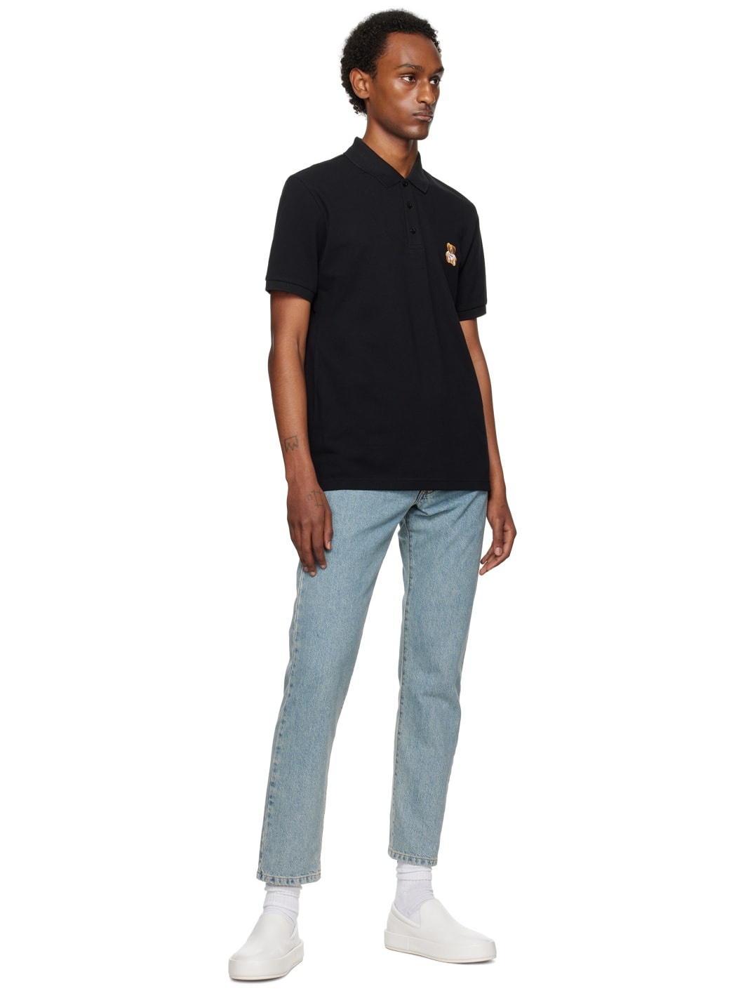 Blue Garment-Washed Jeans - 4