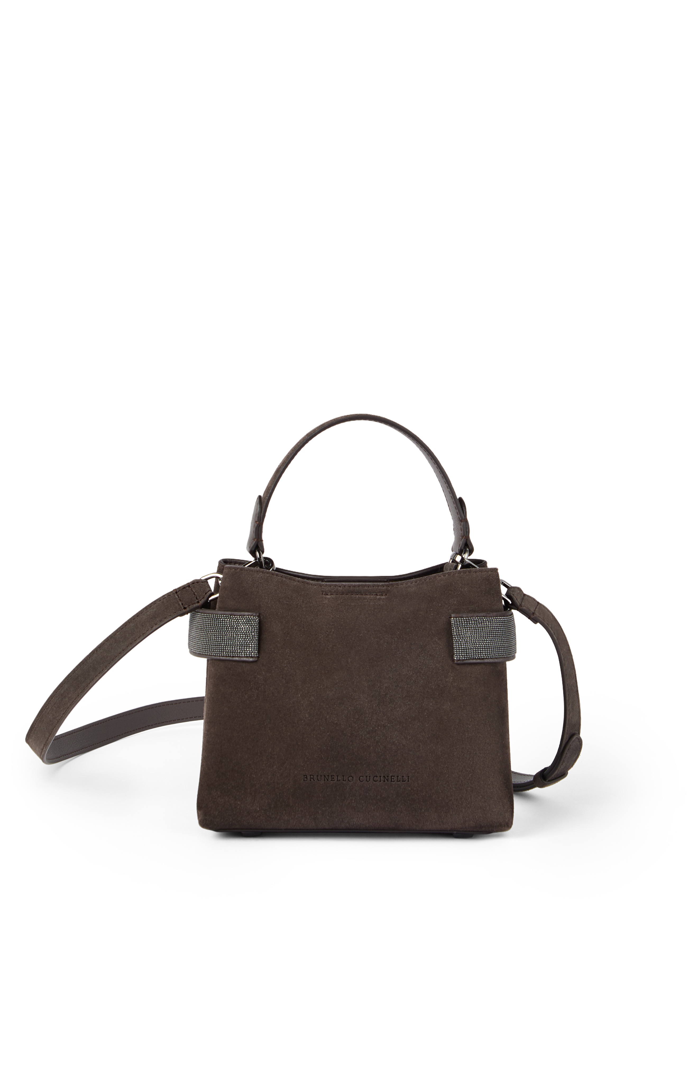 Brunello Cucinelli Small Top-Handle Essence bag in Pine Cone Brown at Nordstrom - 1