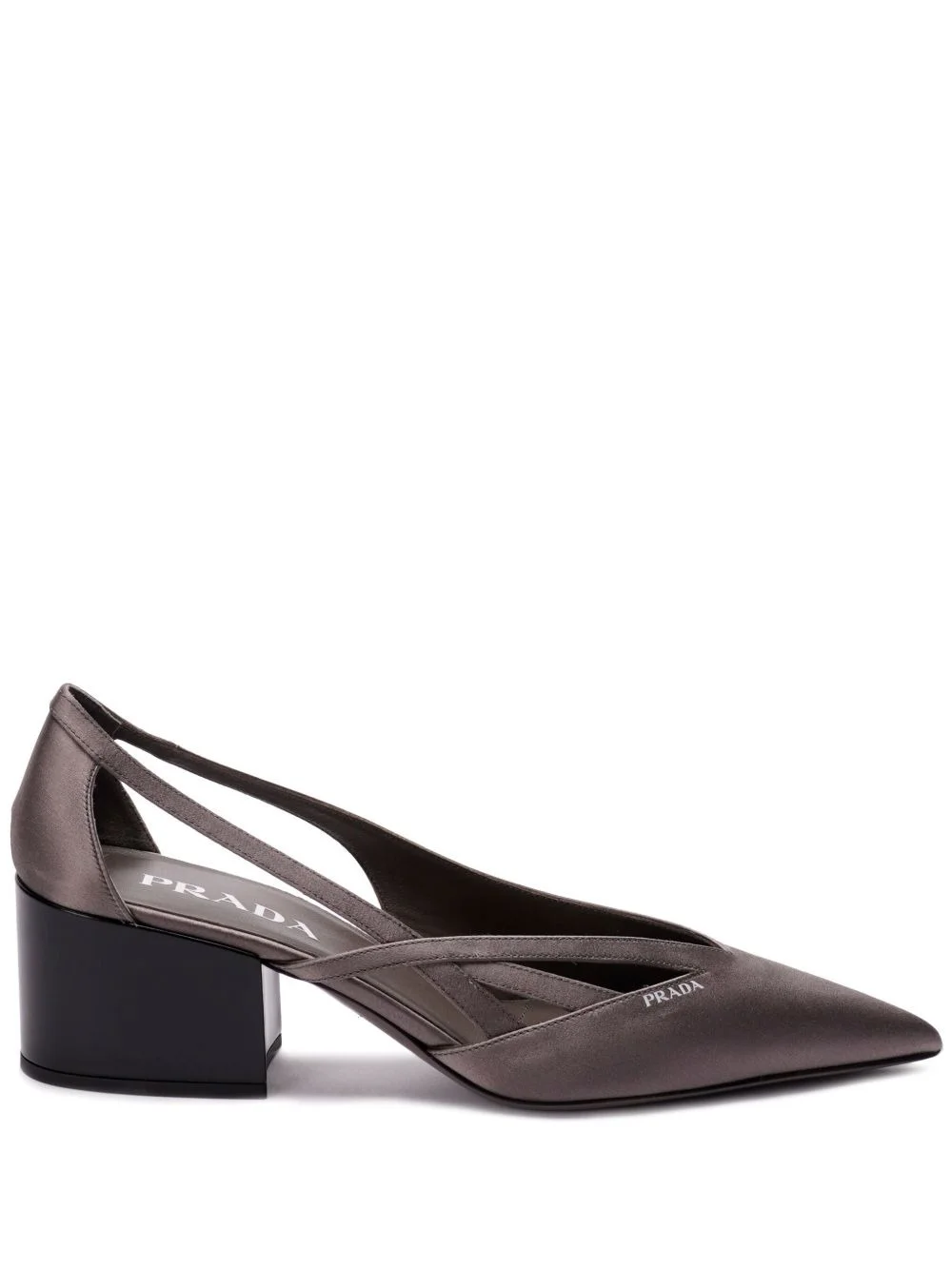 55mm satin cut-out pumps - 1