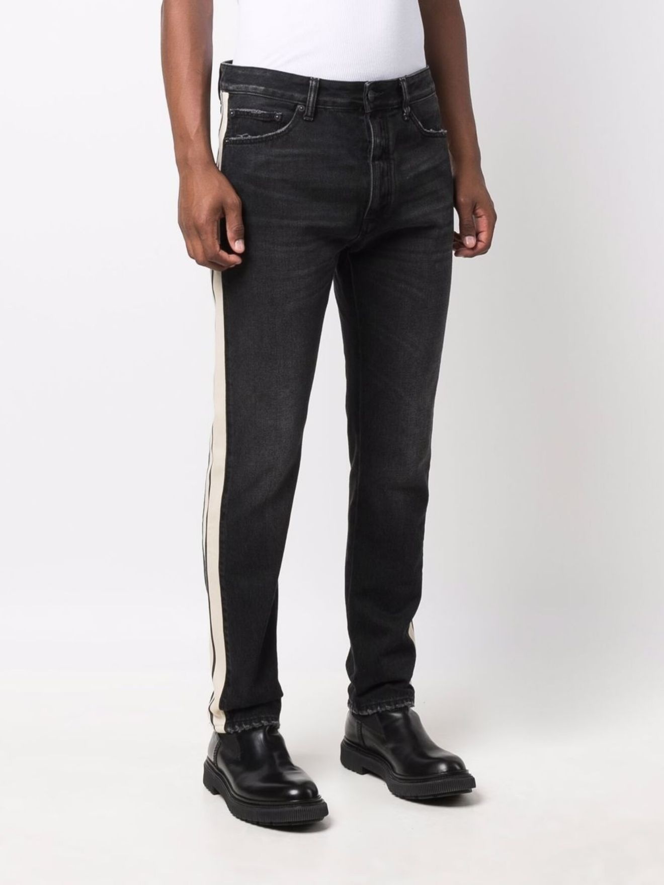 side striped slim-fit jeans - 3