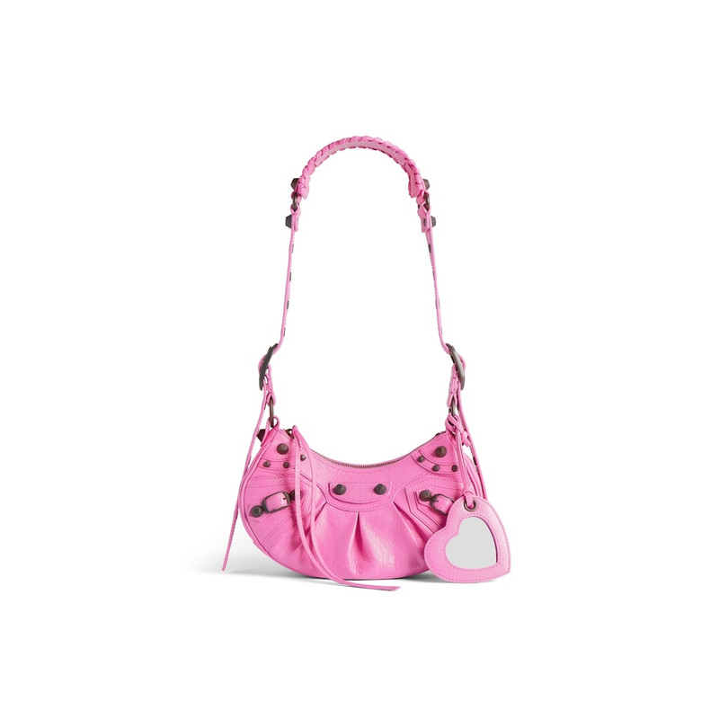 Women's Le Cagole Shoulder Bag Xs in Glossy Pink 1