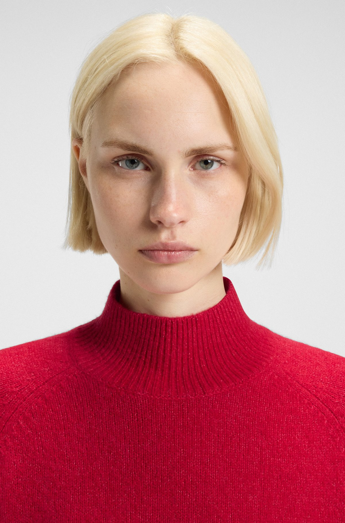 RELAXED-FIT MOCK-NECK SWEATER IN A WOOL BLEND - 5