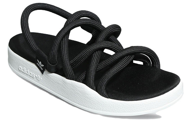 (WMNS) adidas Originals Adilette Noda Shoes 'Black White' FZ6438 - 3