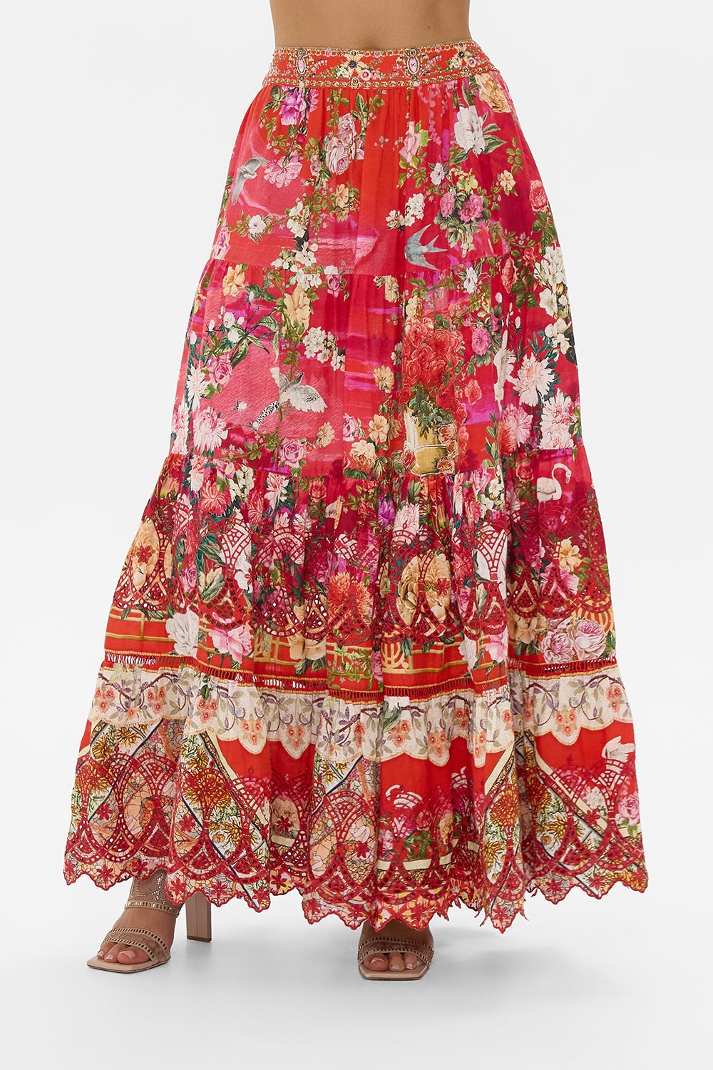 TIERED MAXI SKIRT - 5